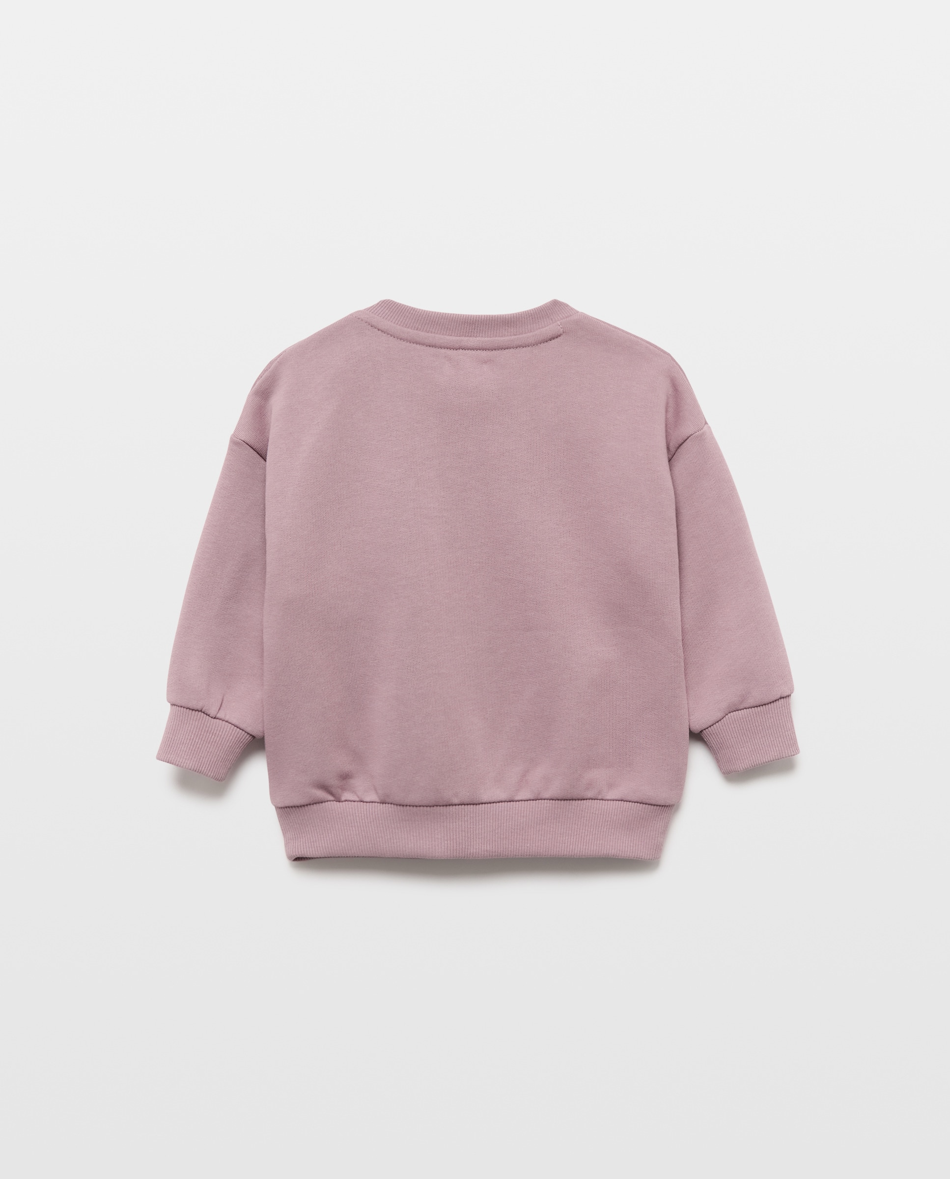 Sudadera de bebé cuello caja estampada Morado-2
