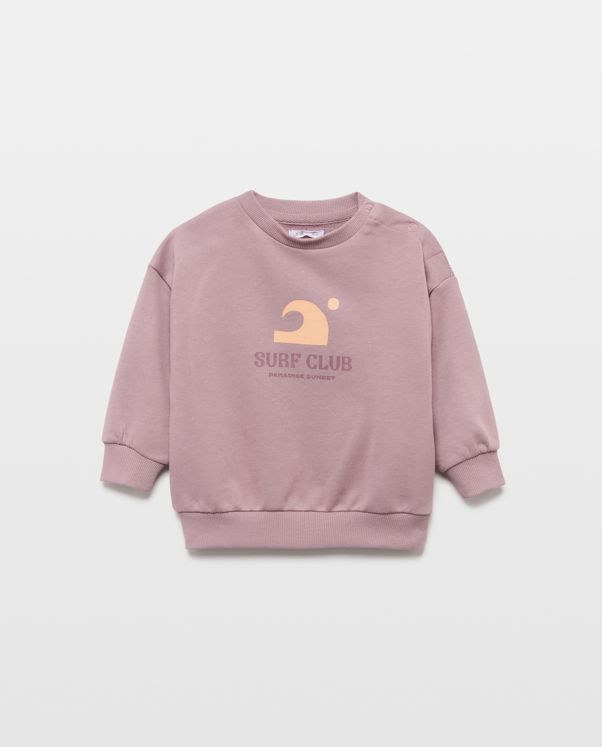 Imagen 0 de Sudadera de bebé cuello caja estampada