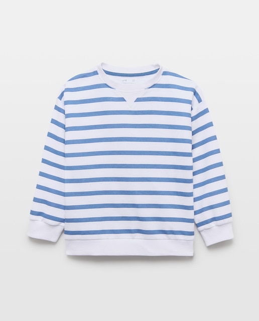 Imagen 0 de Sudadera de niño cuello caja rayas