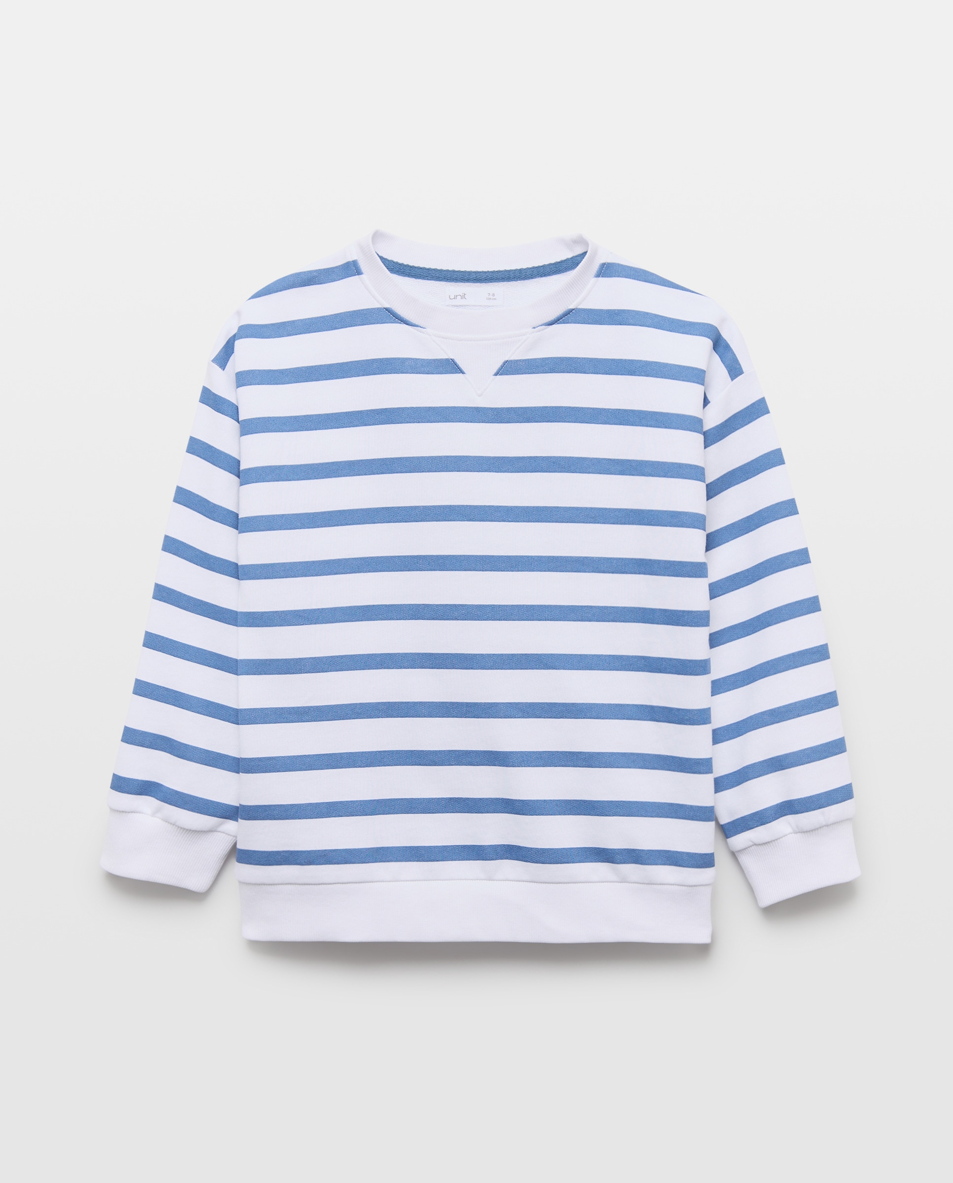 Sudadera de niño cuello caja rayas 430 Azul oscuro-1