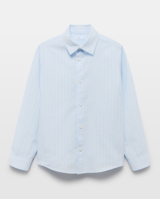 Imagen 0 de Camisa de niño algodón-lino rayas