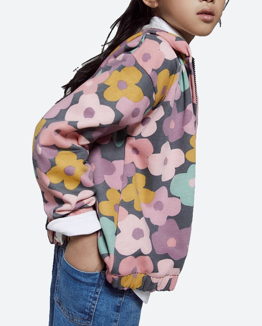 Imagen 0 de Sudadera abierta floral