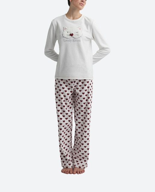 Imagen 0 de Pijama de mujer polar gatito