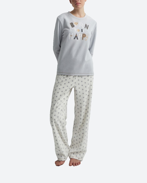 Imagen 0 de Pijama de mujer polar texto