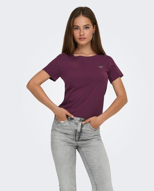 Imagen 0 de Camiseta de mujer 100% algodón de manga corta