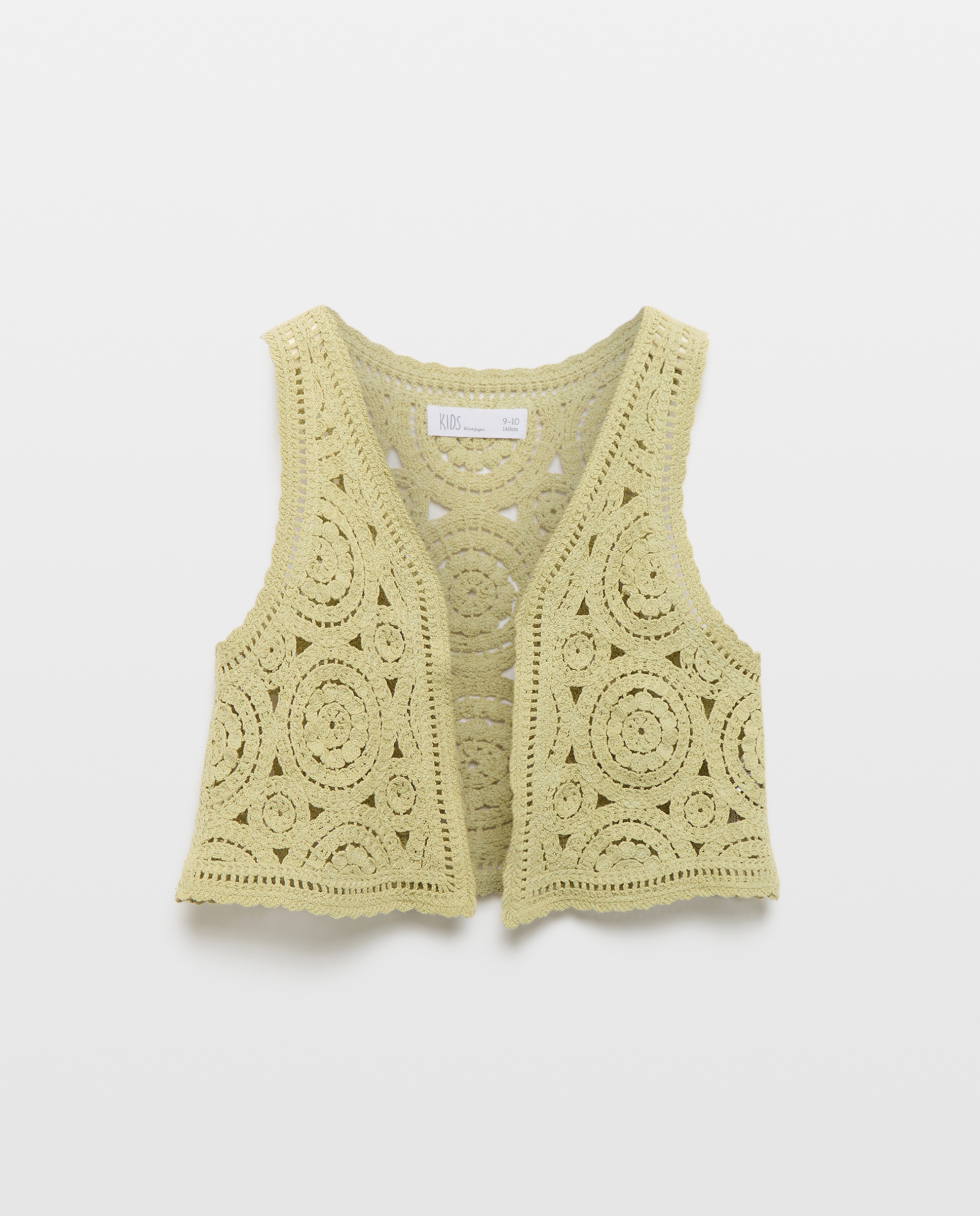 Colete Aberto de Crochet 520 Caqui-4