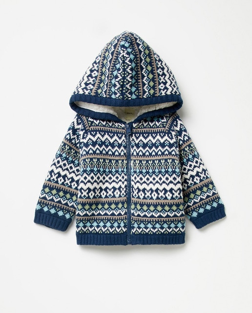 Imagen 0 de Chaqueta forrada jacqard de bebé niño