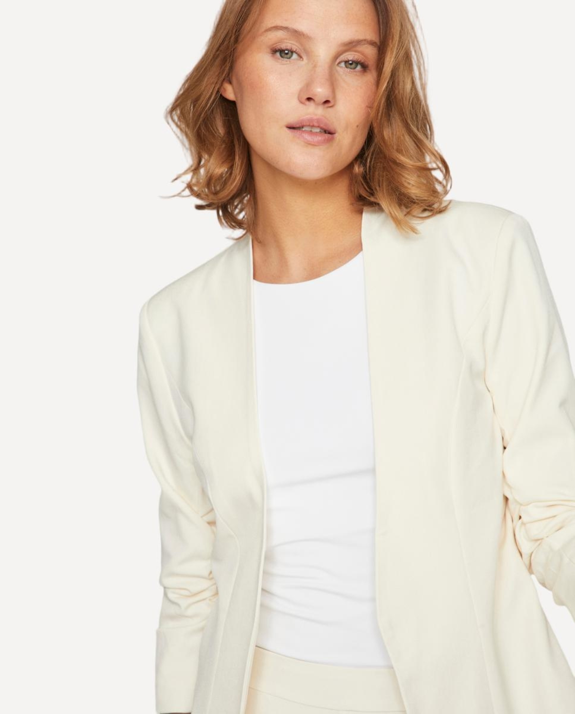 Americana blazer de mujer mangas ¾ - Vila - Blanco Blanco-4