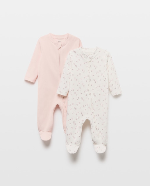 Imagen 0 de Pack 2 pijamas de bebé manga larga con cremallera