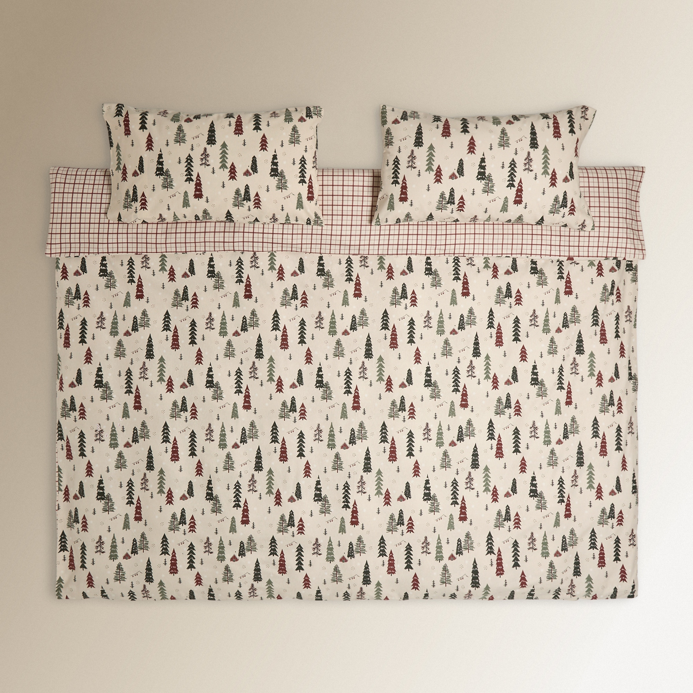 Juego de funda nórdica franela Garda Verde-2
