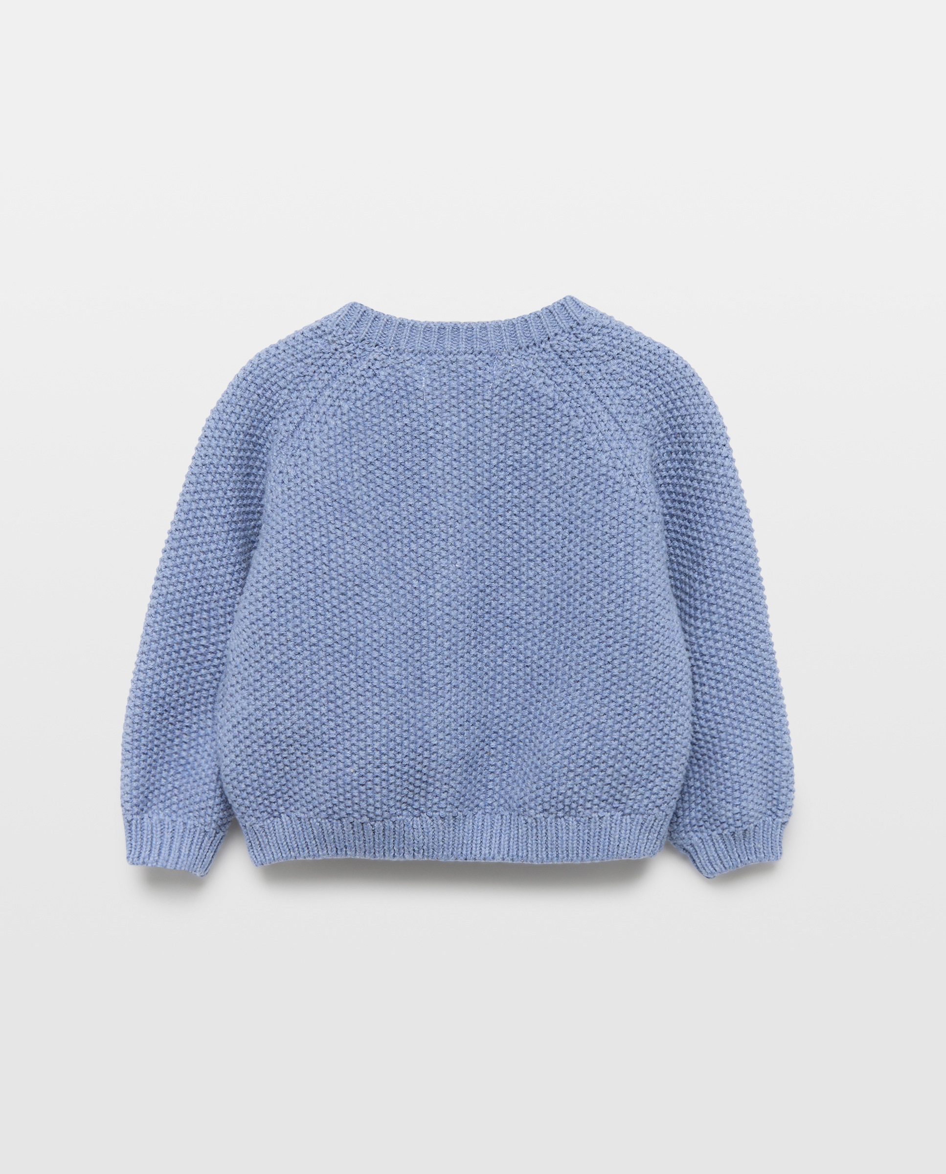 Chaqueta de recién nacido punto de arroz 400 Azul-2