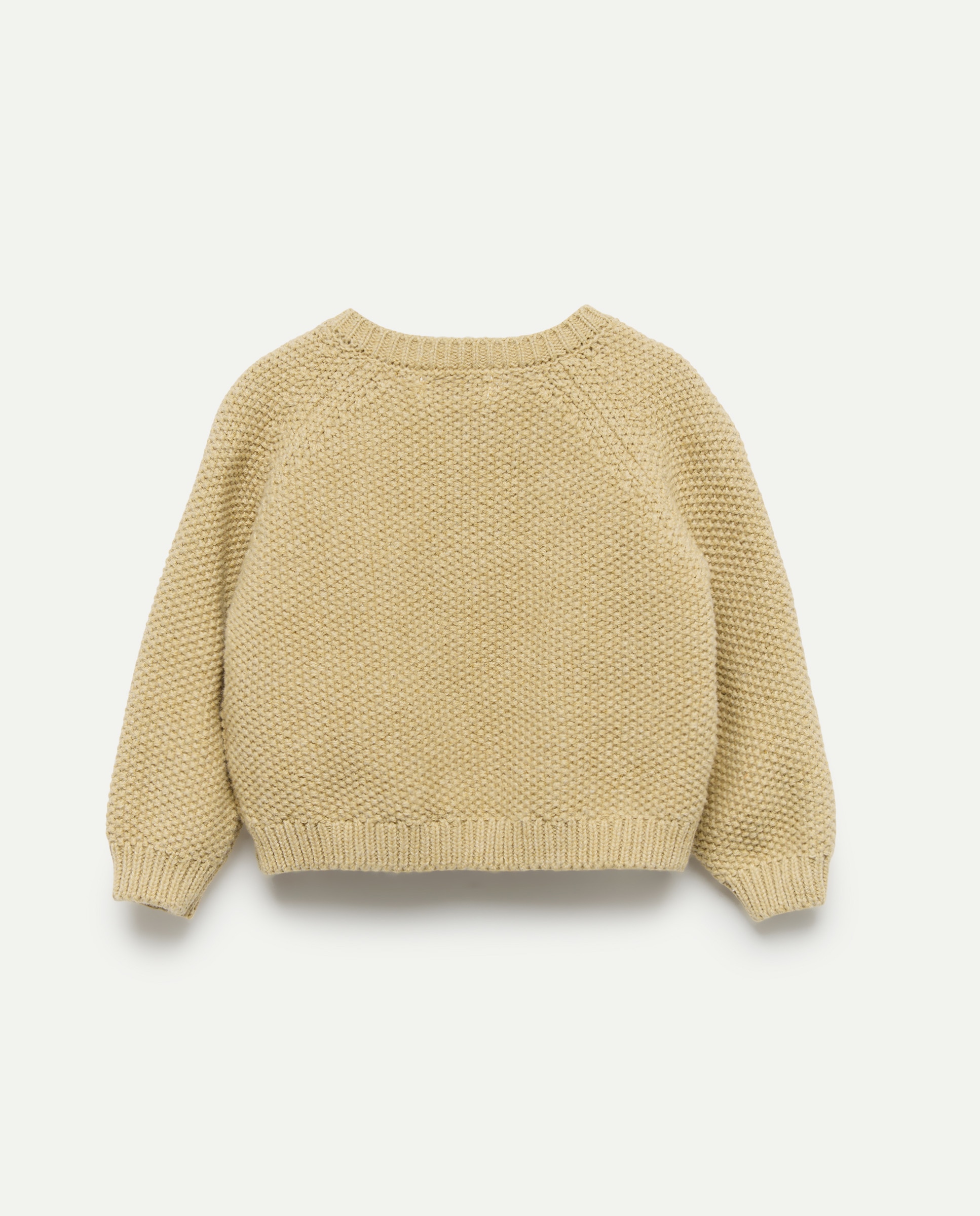 Chaqueta de recién nacido punto de arroz 560 Oliva-2
