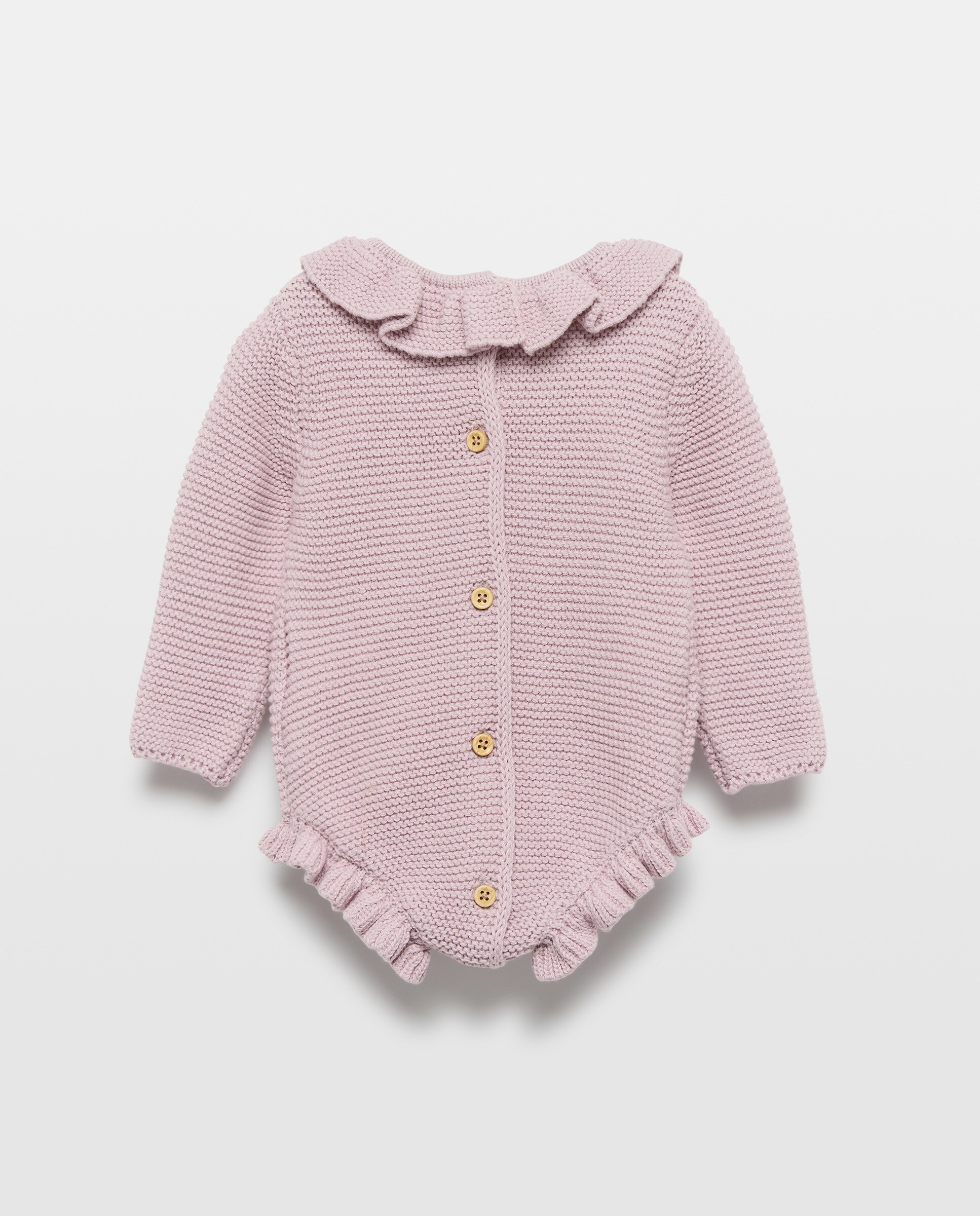 Pelele de recién nacido ml tricot volante 284 Lila-2