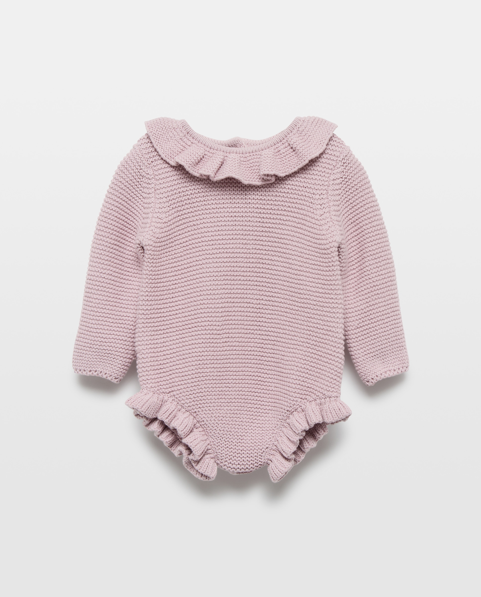 Pelele de recién nacido ml tricot volante 284 Lila-1