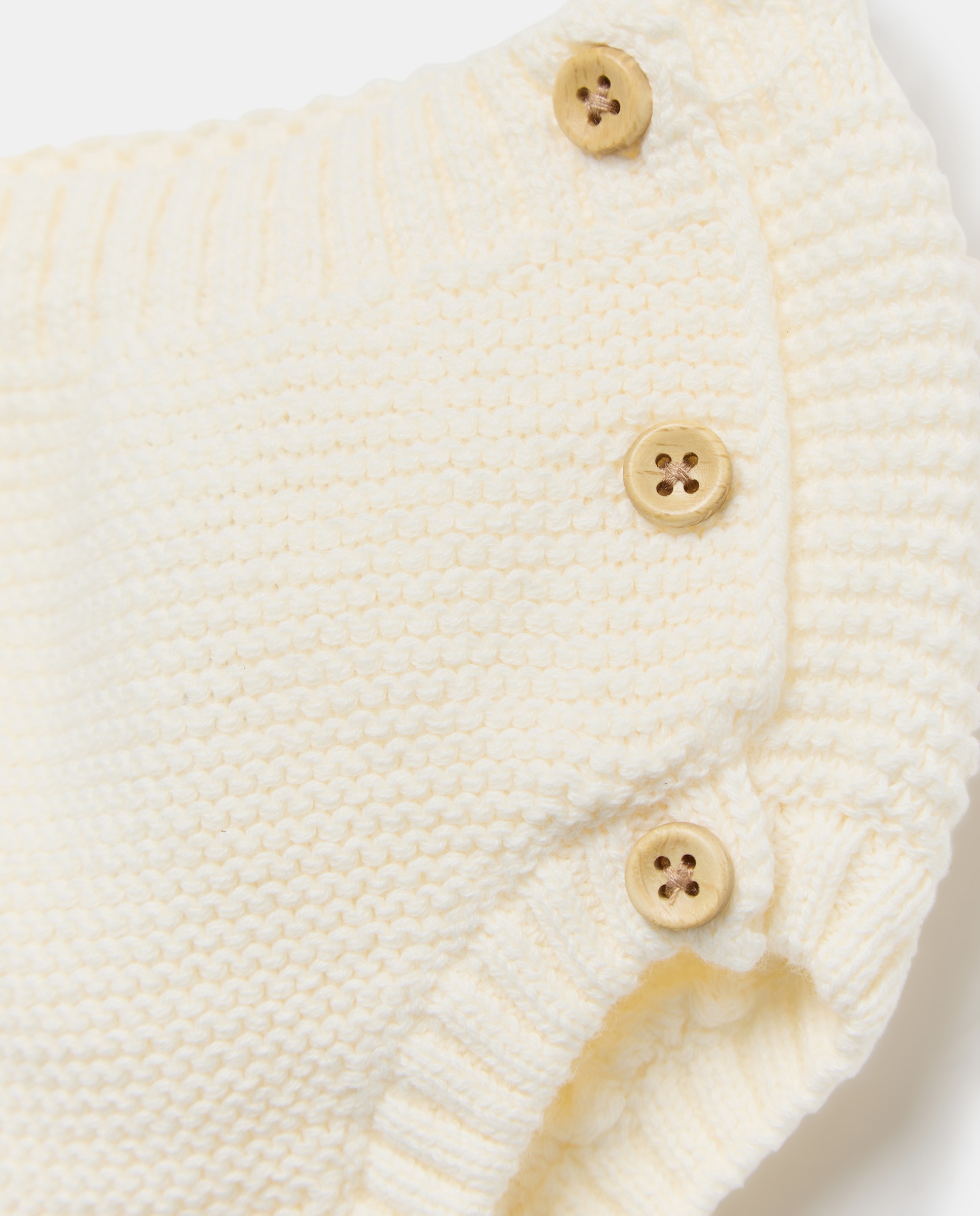 Culetin de recién nacido de tricot 130 Marfil-3