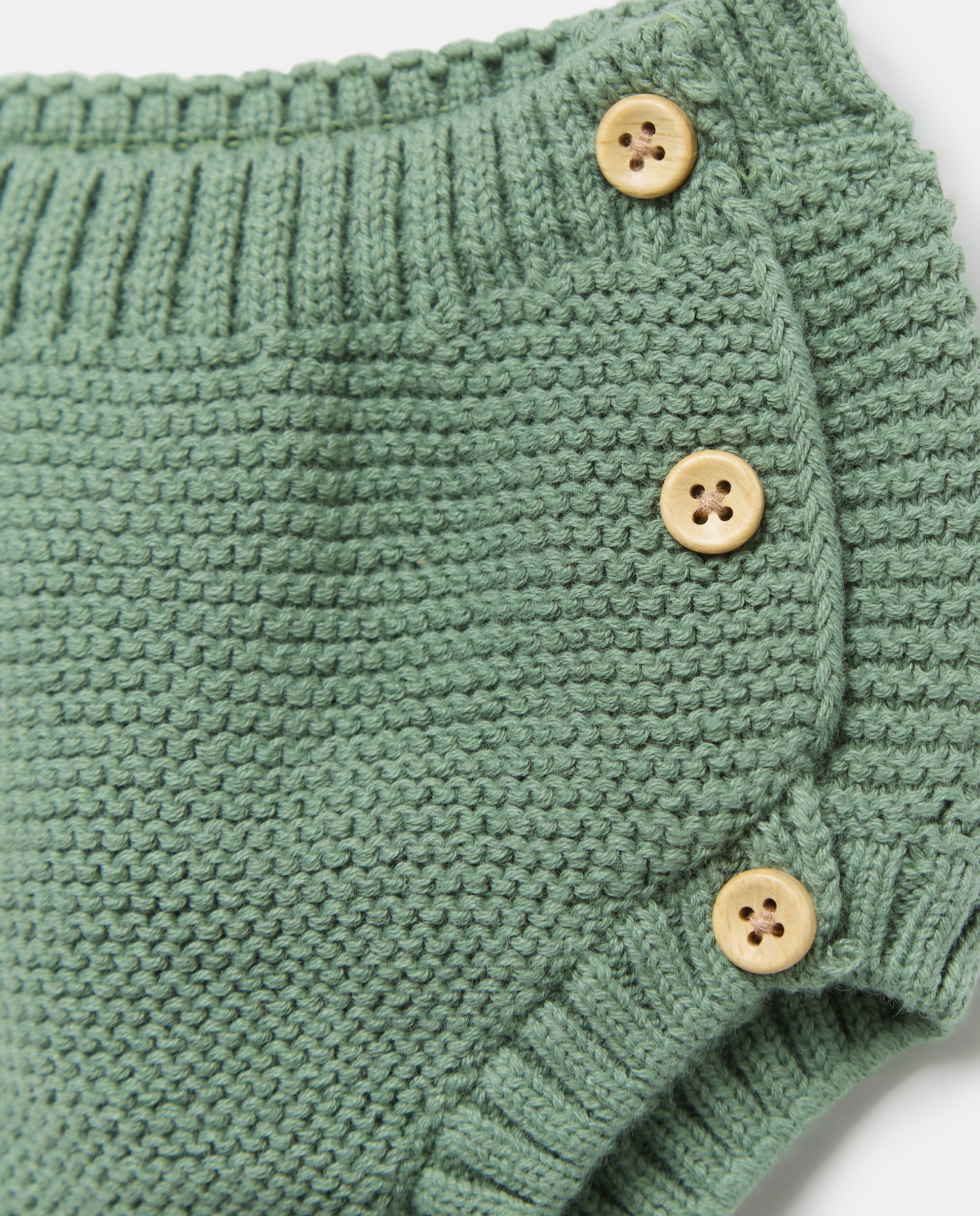 Culetin de recién nacido de tricot 530 Verde oscuro-3