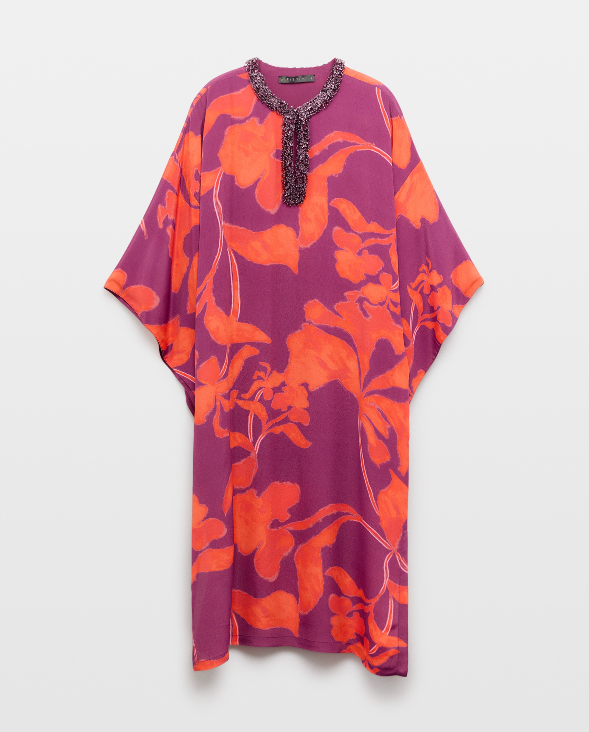 Vestido 100% Seda com Pedraria Verde-4