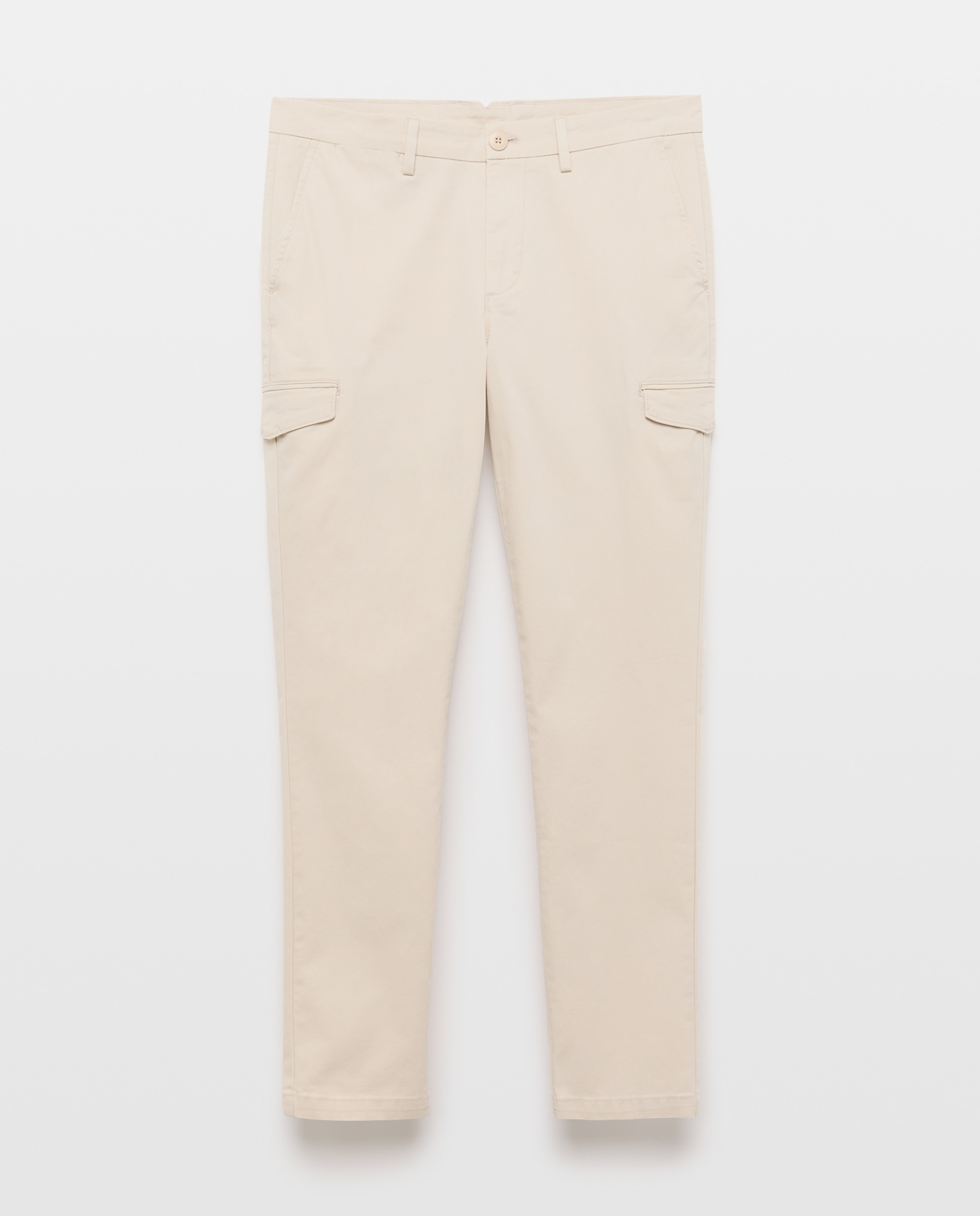 Pantalón hombre cargo Visón claro-4