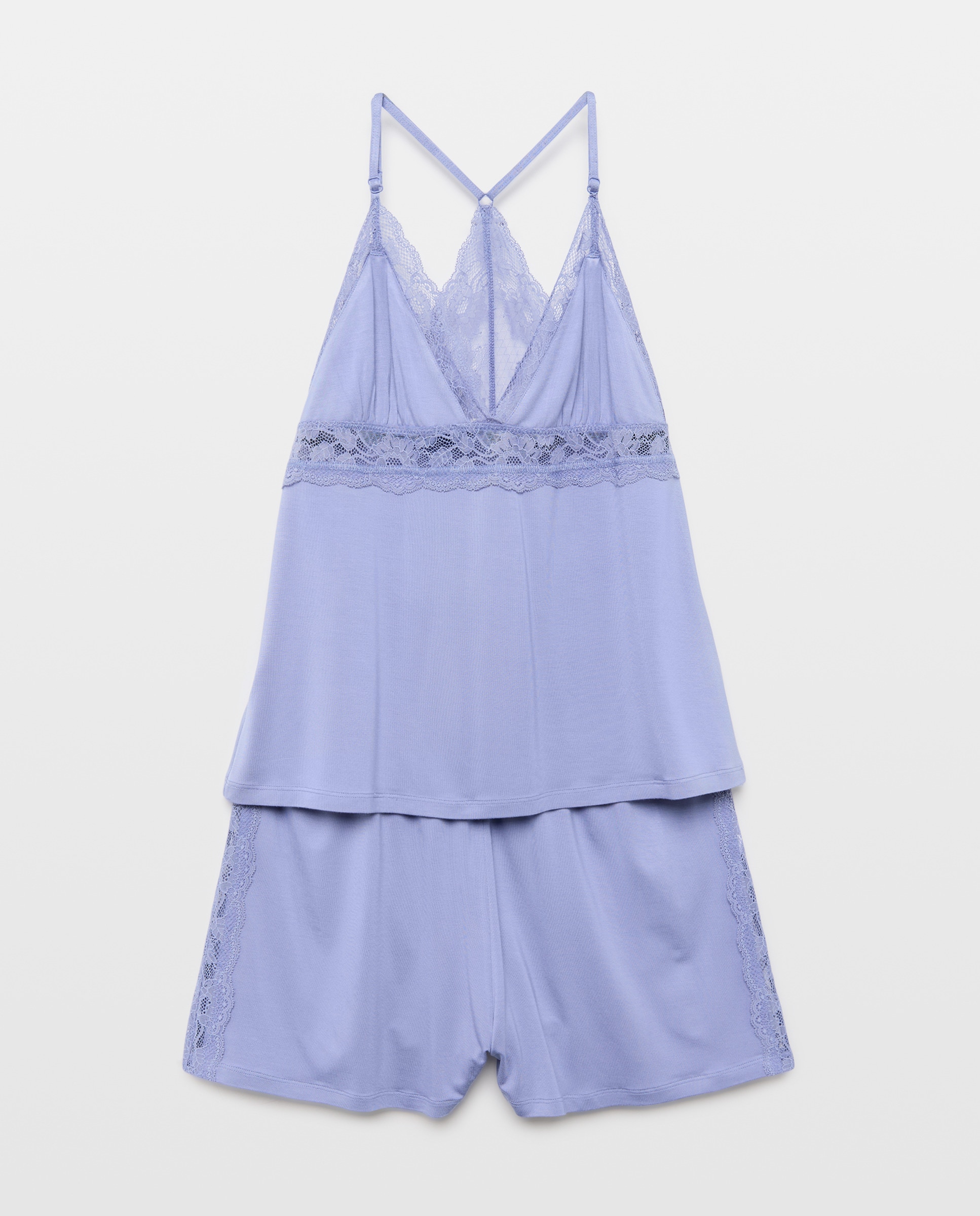 Camisa de Dormir de Viscose com Estampado 400 Azul-3