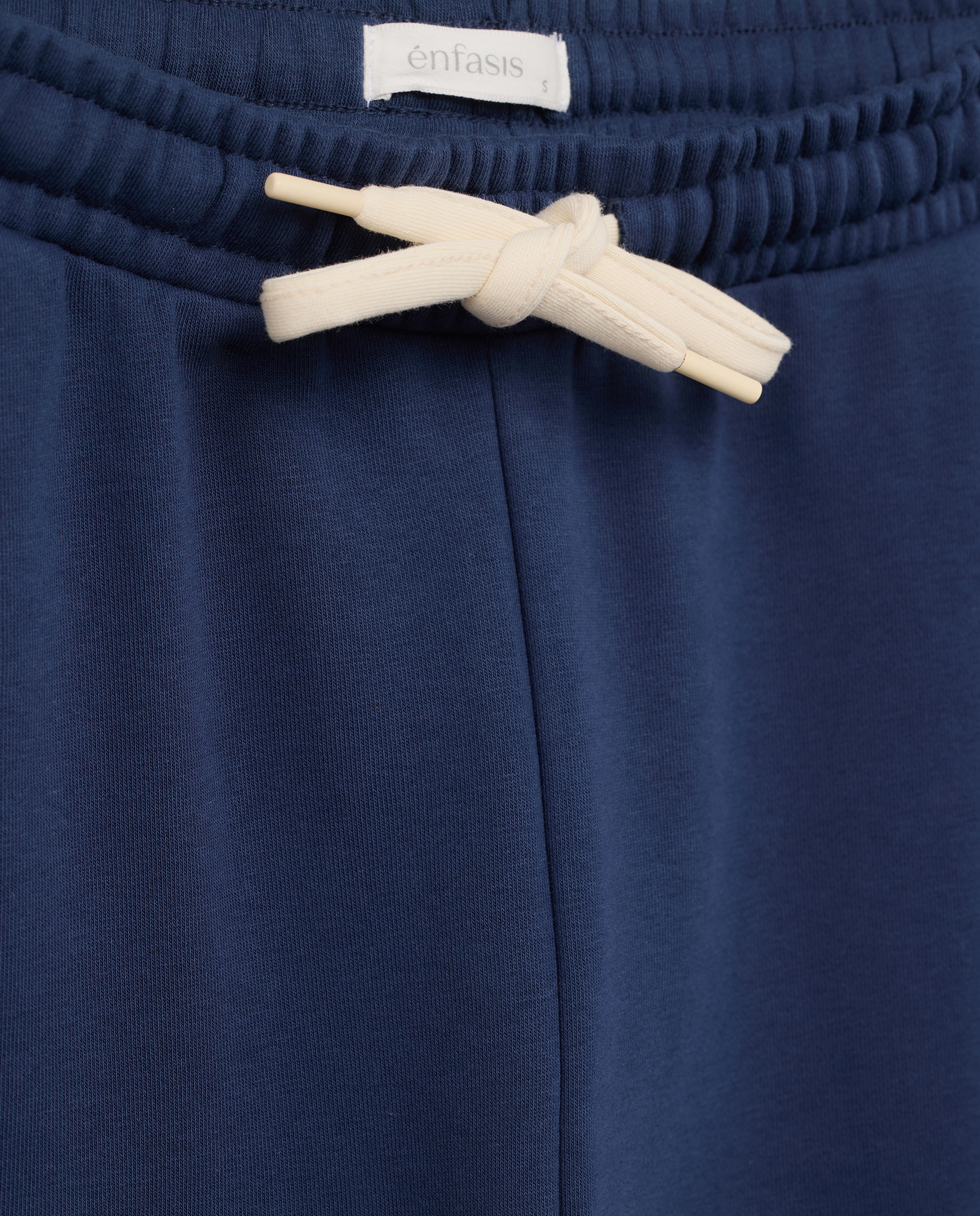 Calças com Contraste Lateral Azul-marinho-5