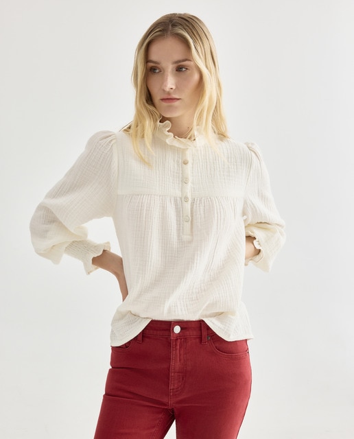 Imagen 0 de Blusa de mujer de algodón canesú