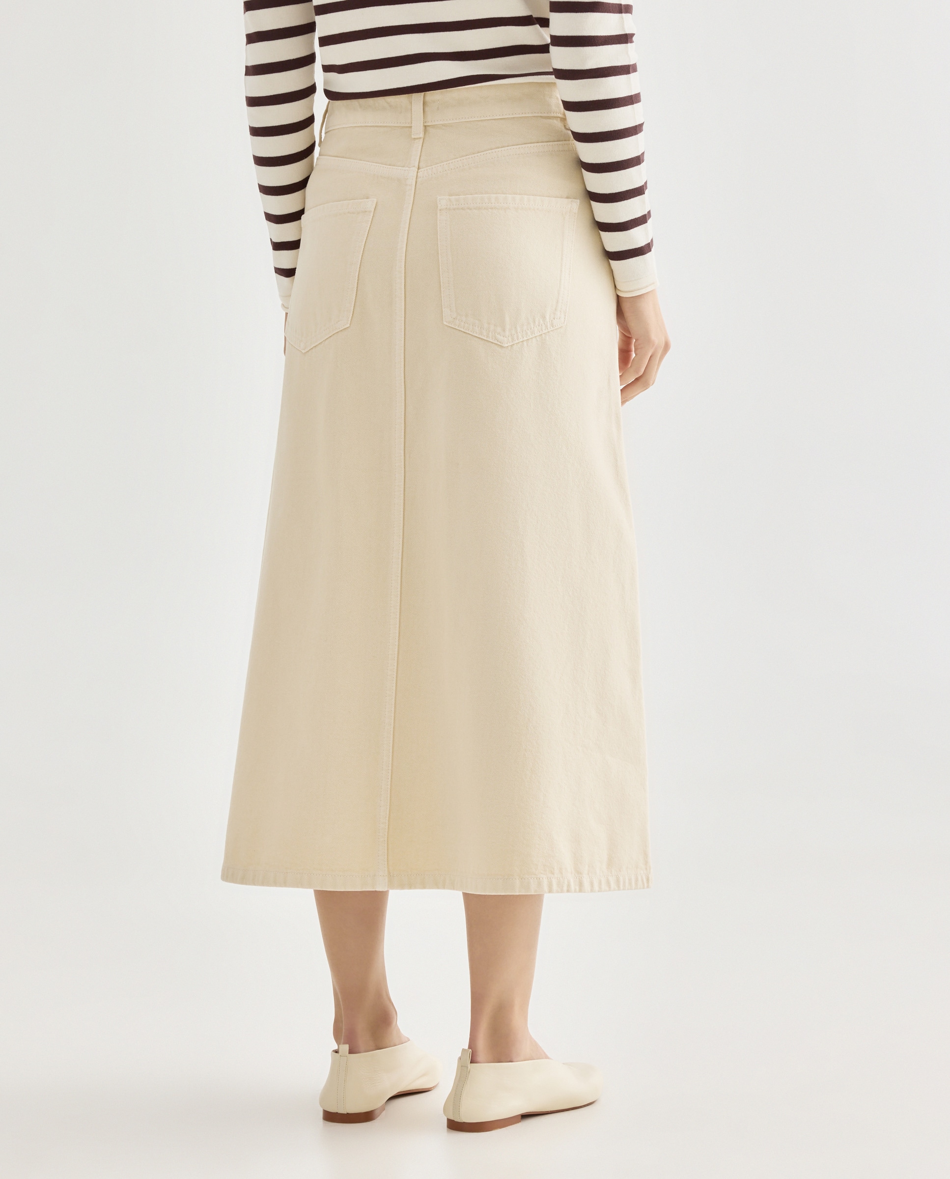 Falda de mujer de algodón evasé total look Multicolor-3