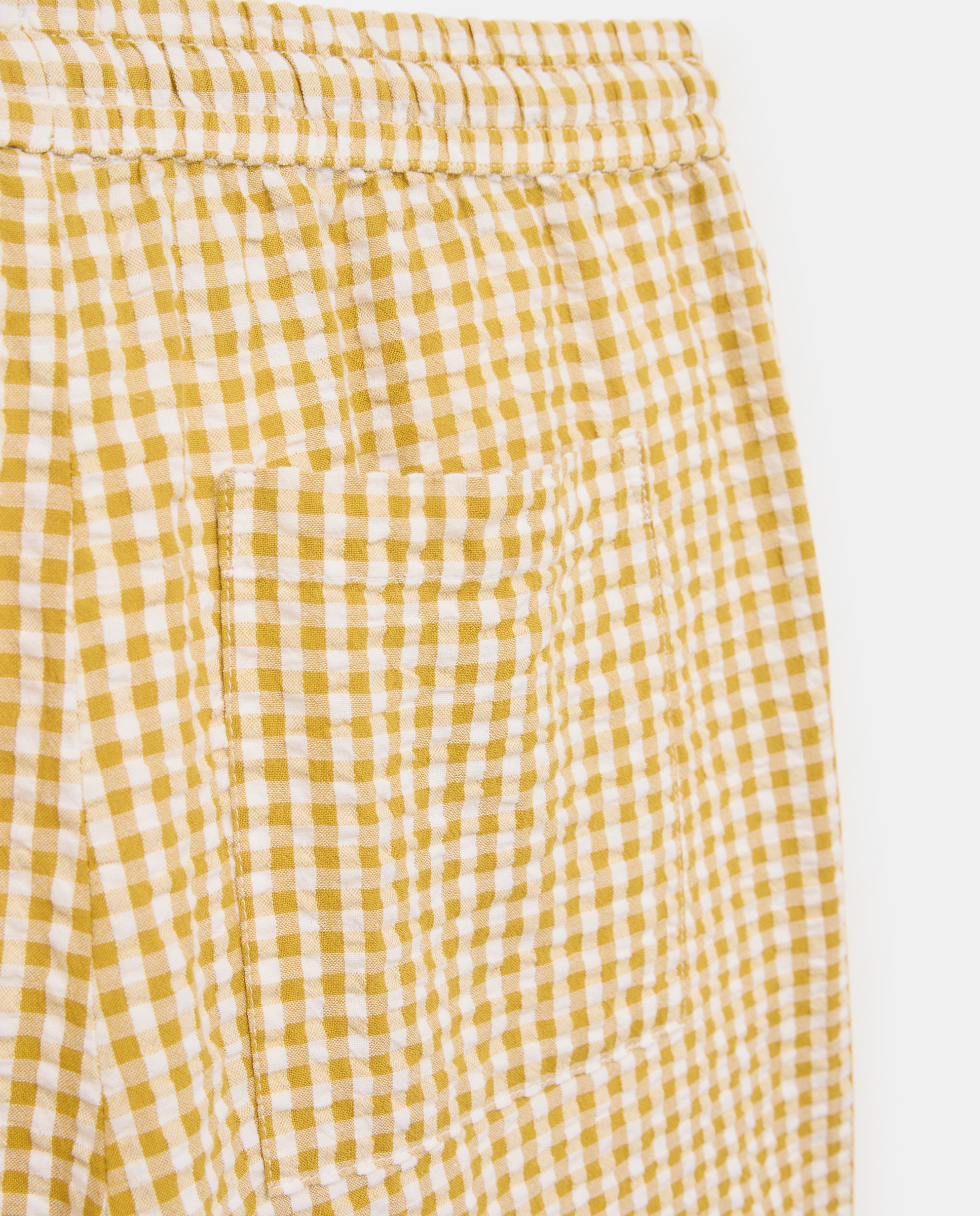 Pantalón de mujer de algodón vichy Negro-5