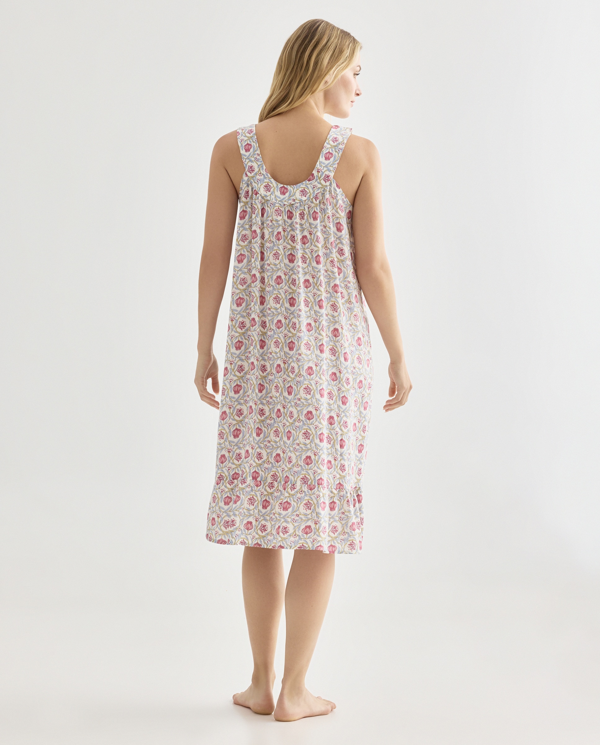 Camisón mujer estampado cuello redondo 600 Rojo-2