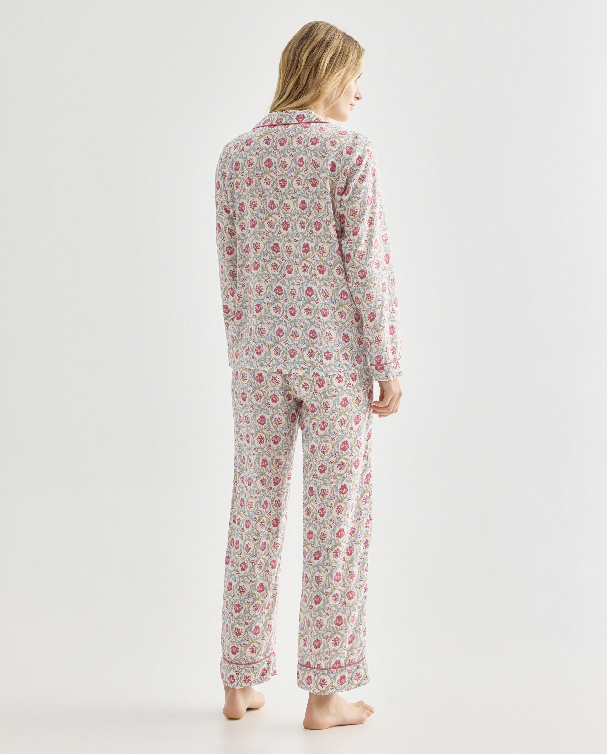 Pijama mujer estampado dos piezas 600 Rojo-2