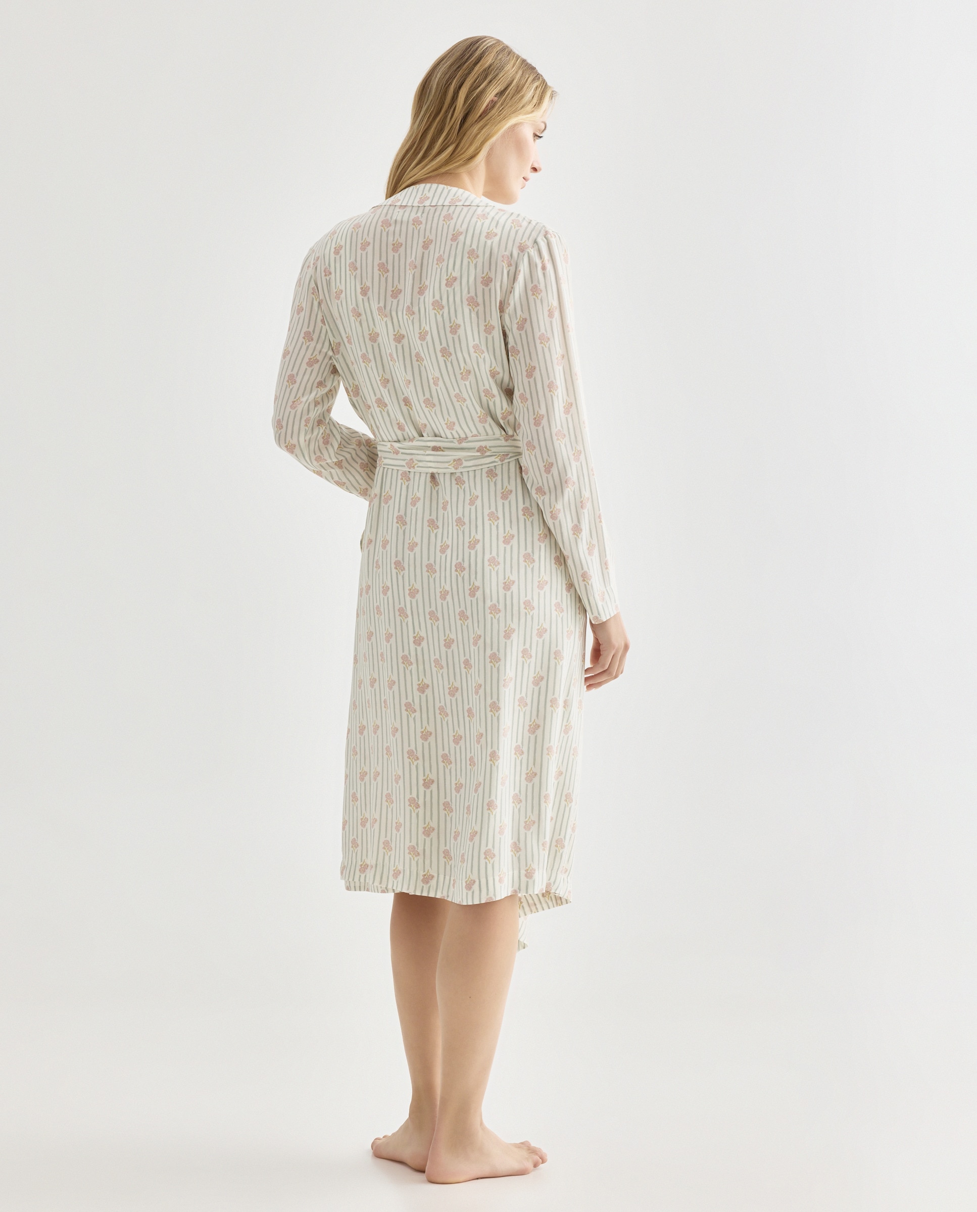 Bata estampada mujer Verde-2