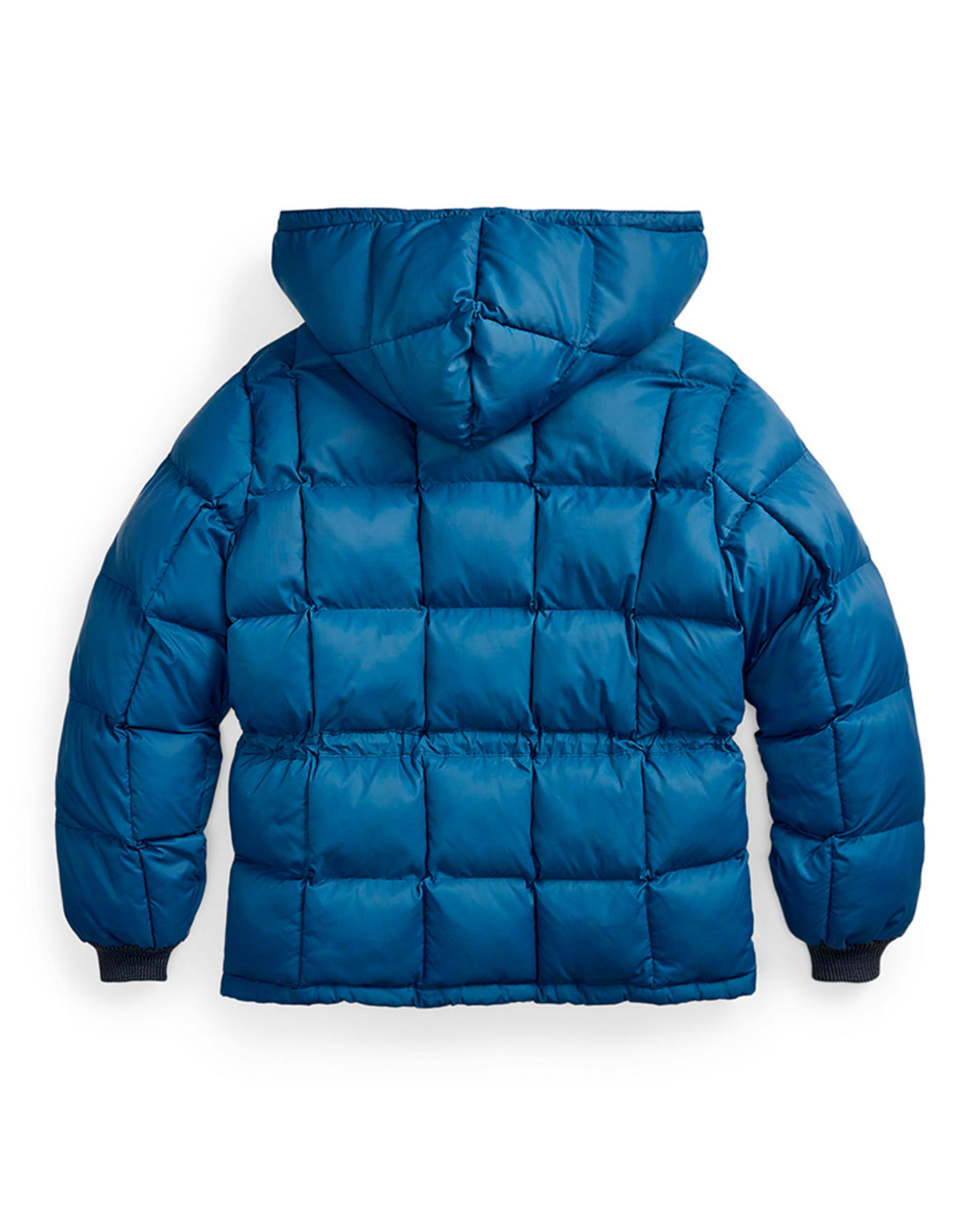 Blusão Acolchoado com Capuz Double RL Azul Ciano-2