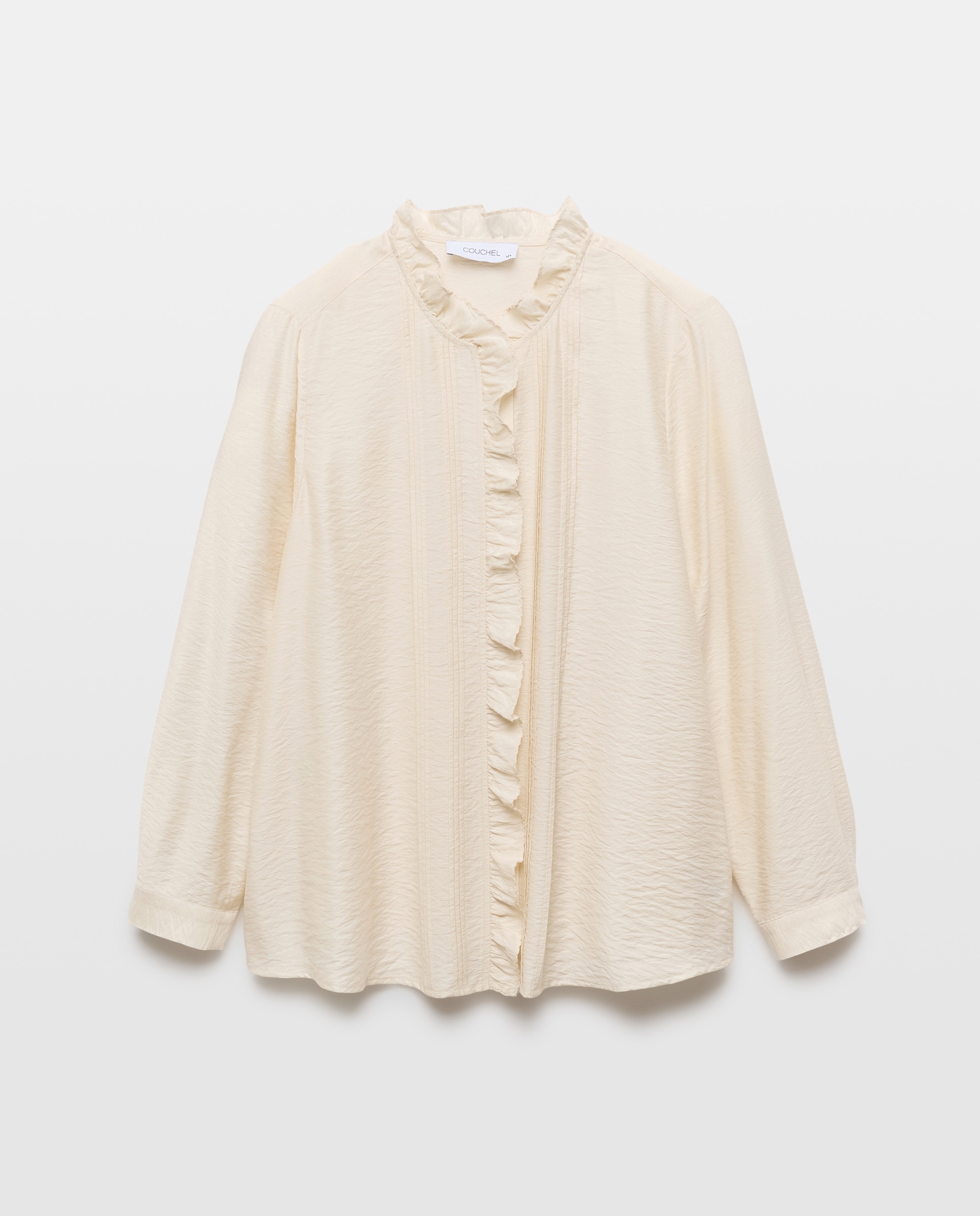 Camisa de Viscose Lisa com Manga Comprida 120 Cru-5