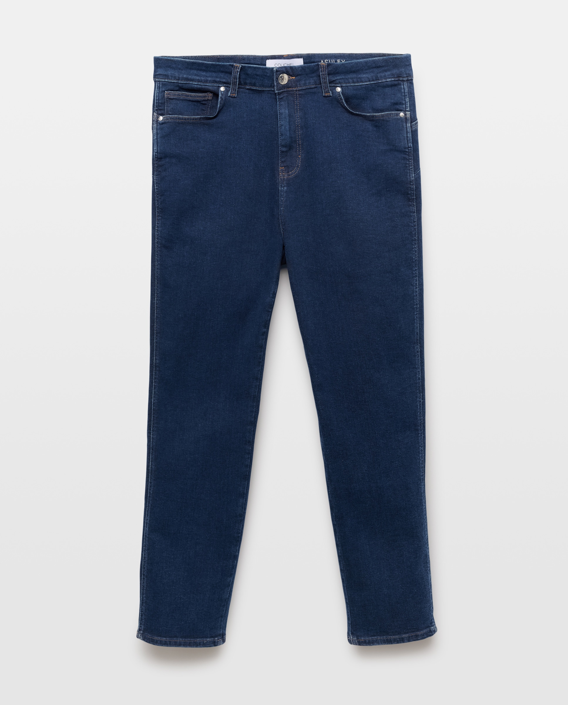 Jeans de Cinco Bolsos Push-Up Azul-escuro-5