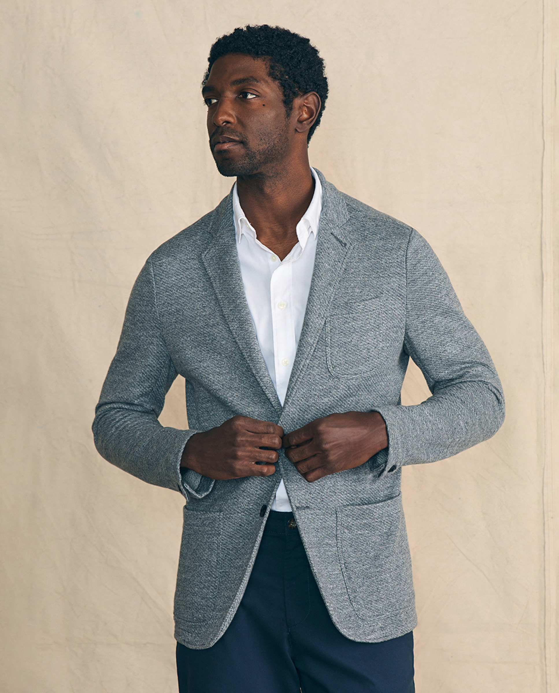 Casaco de Malha Cinzento-claro-1