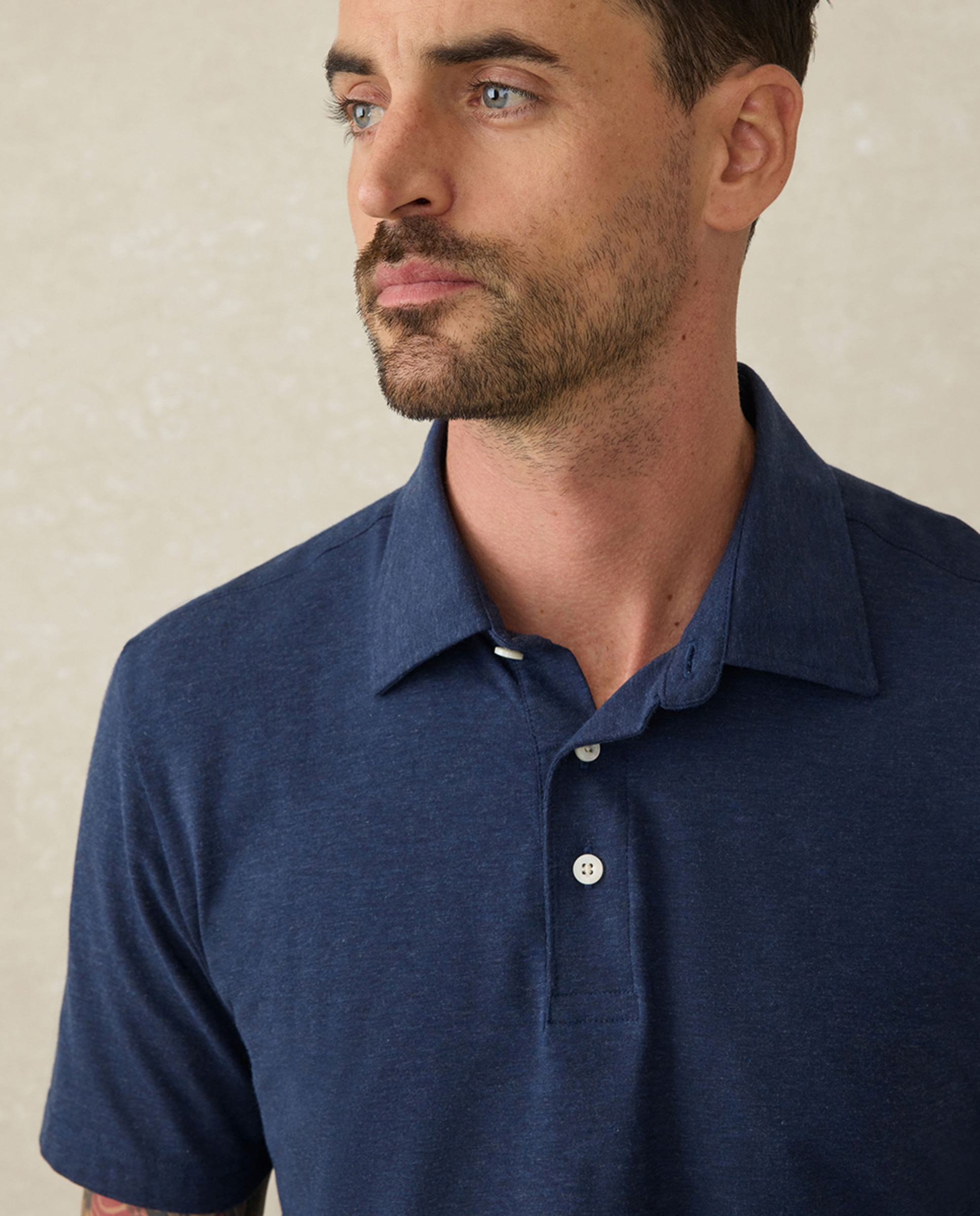 Polo de homem manga curta Azul-marinho-2