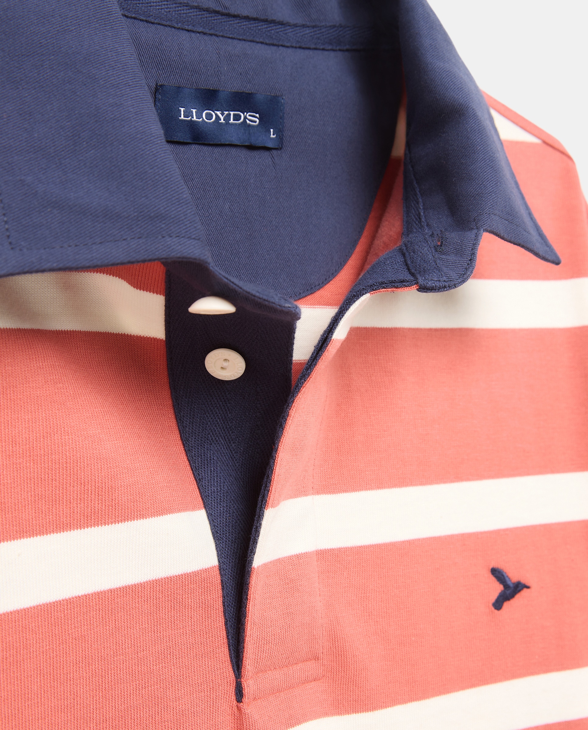 Polo Rugby de Manga Comprida Laranja-5