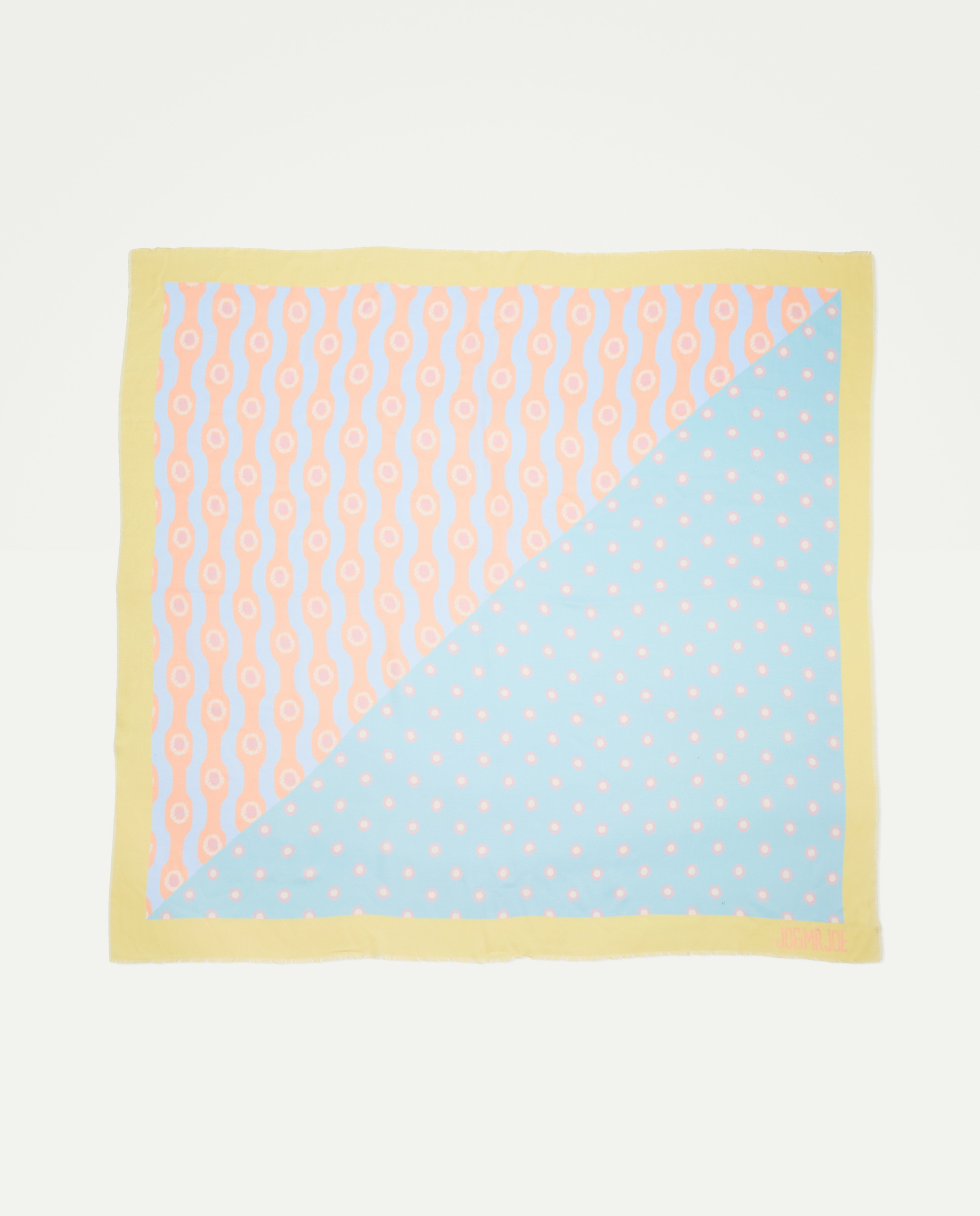 Lenço com Estampado Duplo 582 Verde Água-2