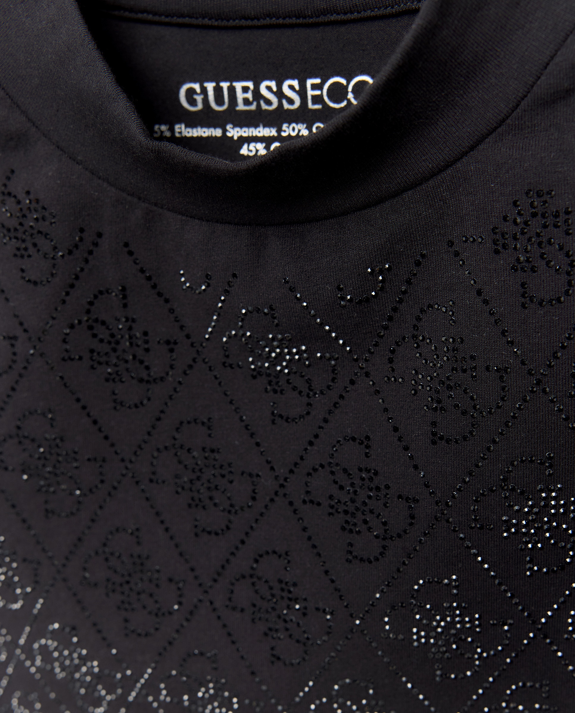 T-shirt de manga curta de mulher Preto-5