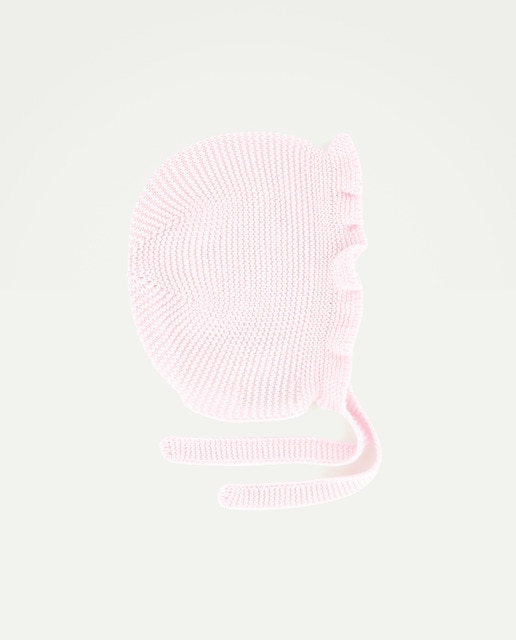 Imagem 0 de Touca de Tricot Básica de Bebé com Gola com Folho