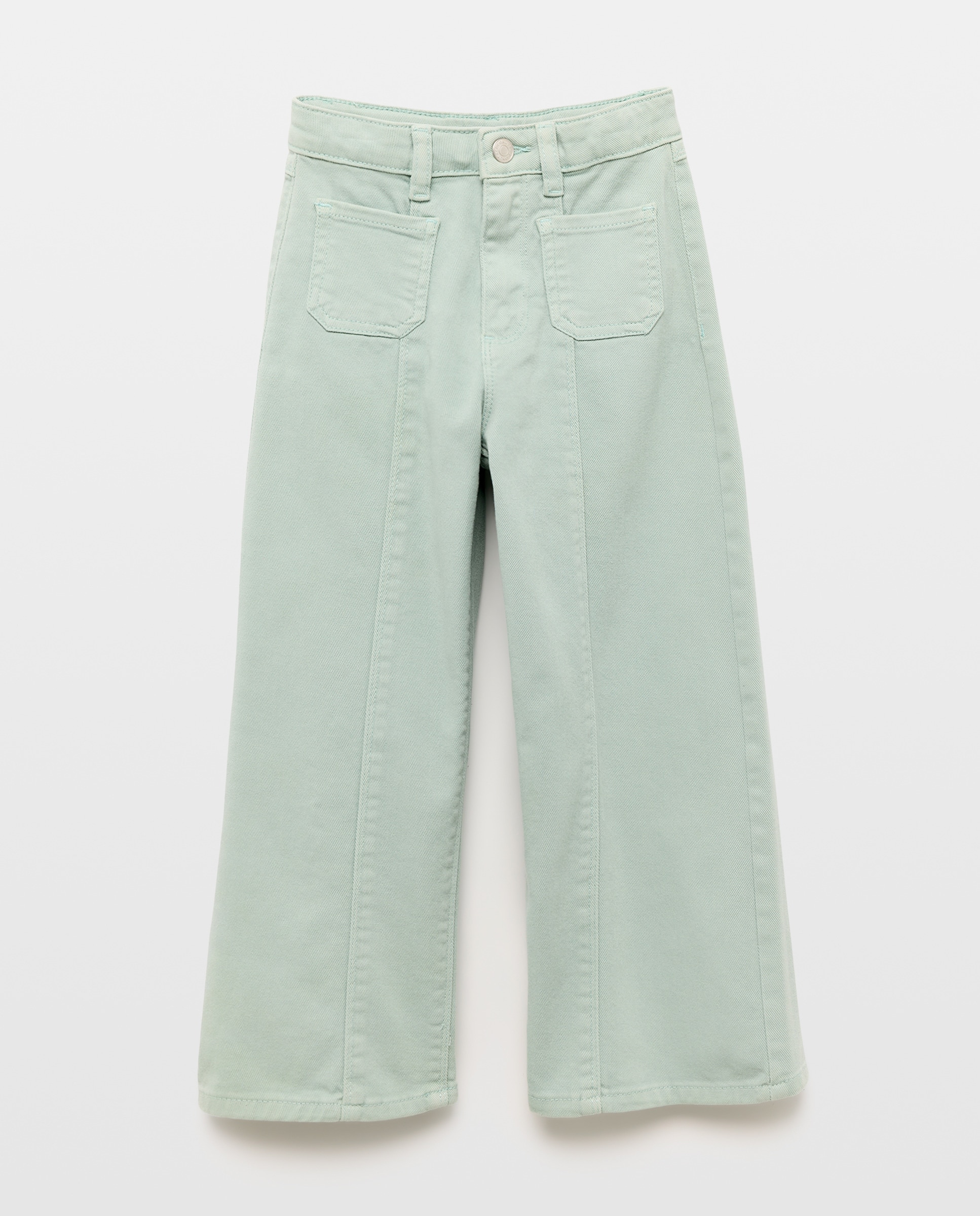 Jeans com Costura à Frente Sabão-4