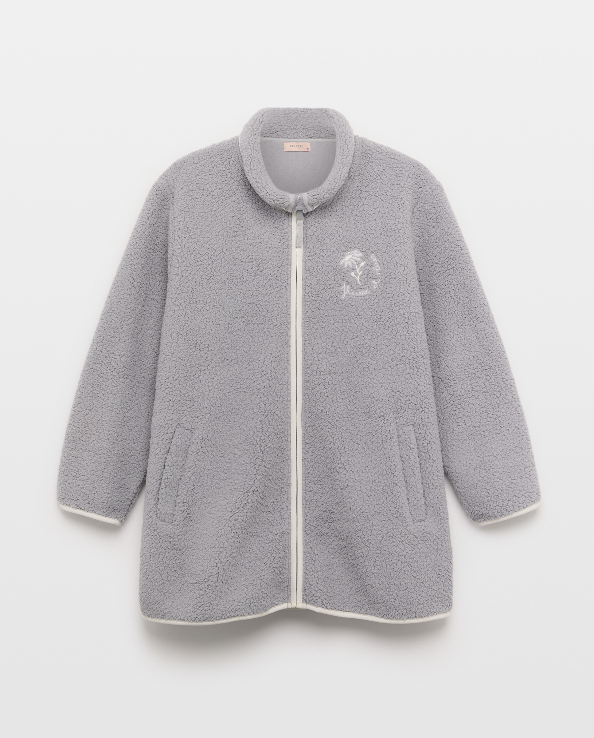 Robe com fecho-éclair 820 Cinzento Médio-1