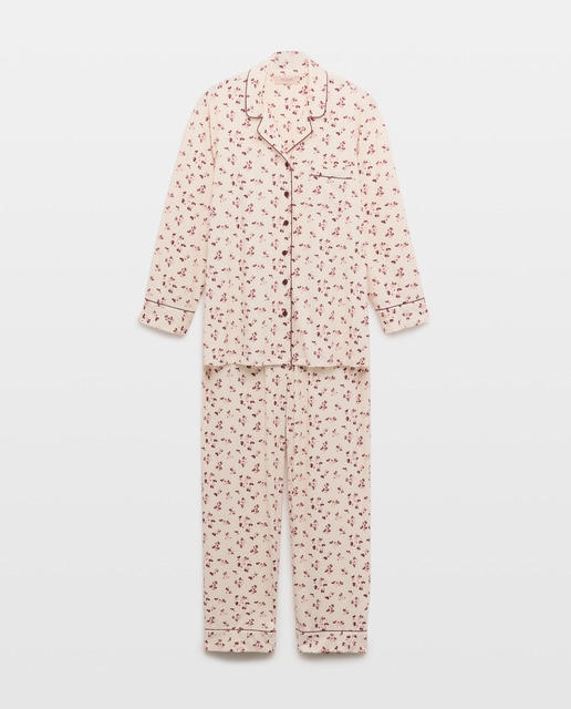 Imagem 0 de Pijama Camiseiro com Estampado Floral