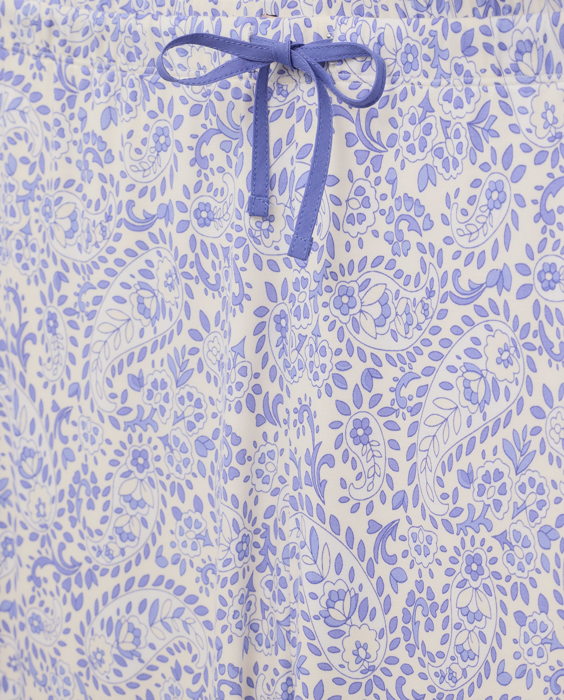 Pijama Comprido Estampado com Manga 3/4 Azul-5