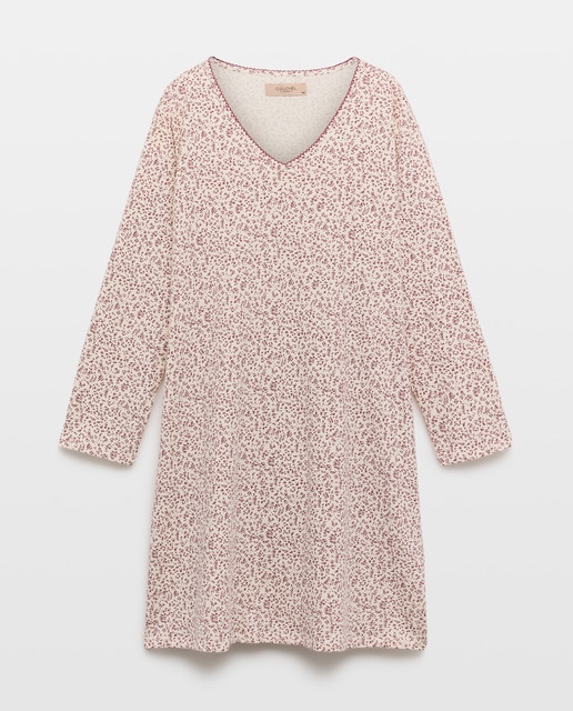 Imagem 0 de Camisa de Dormir com Decote em Bico e Detalhes de Renda