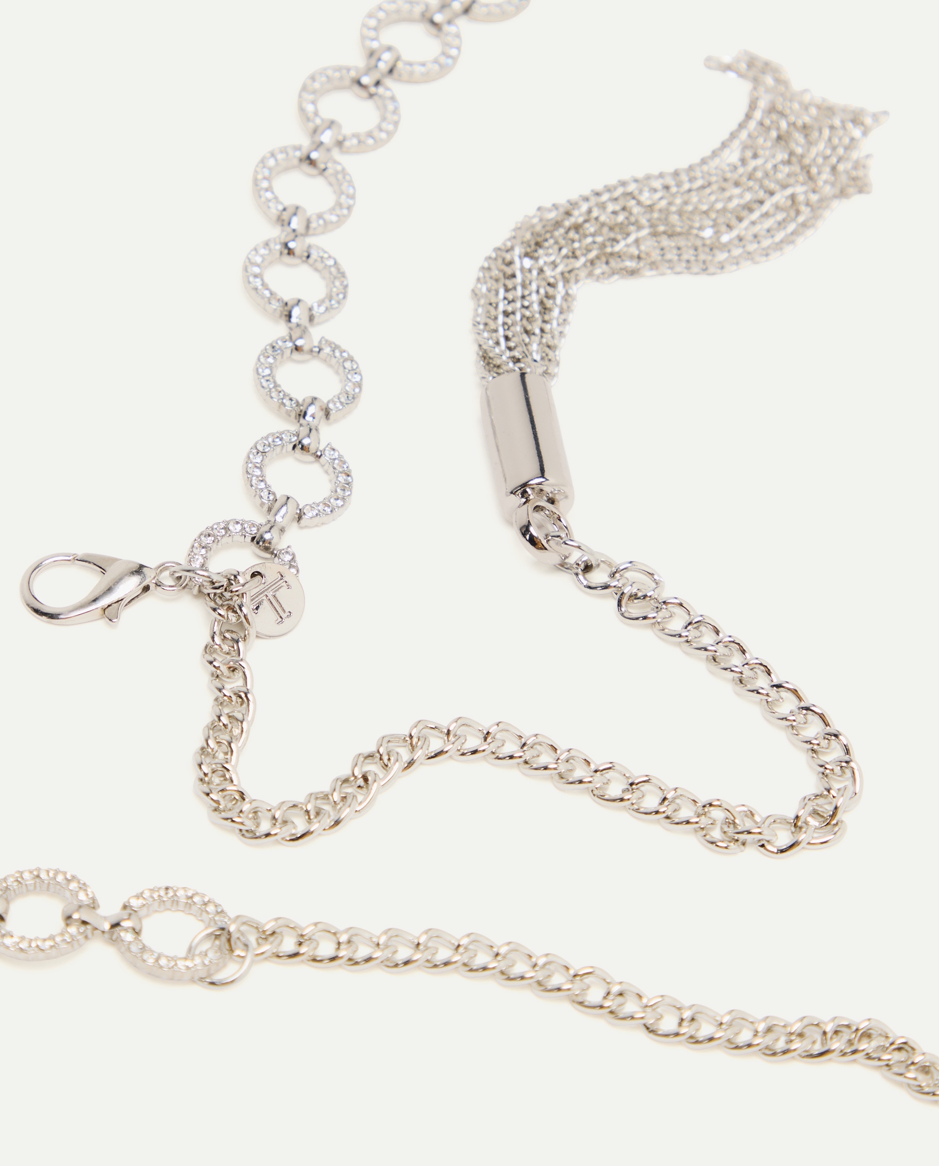 Cinto de Joia com Círculos e Brilho Prata-2