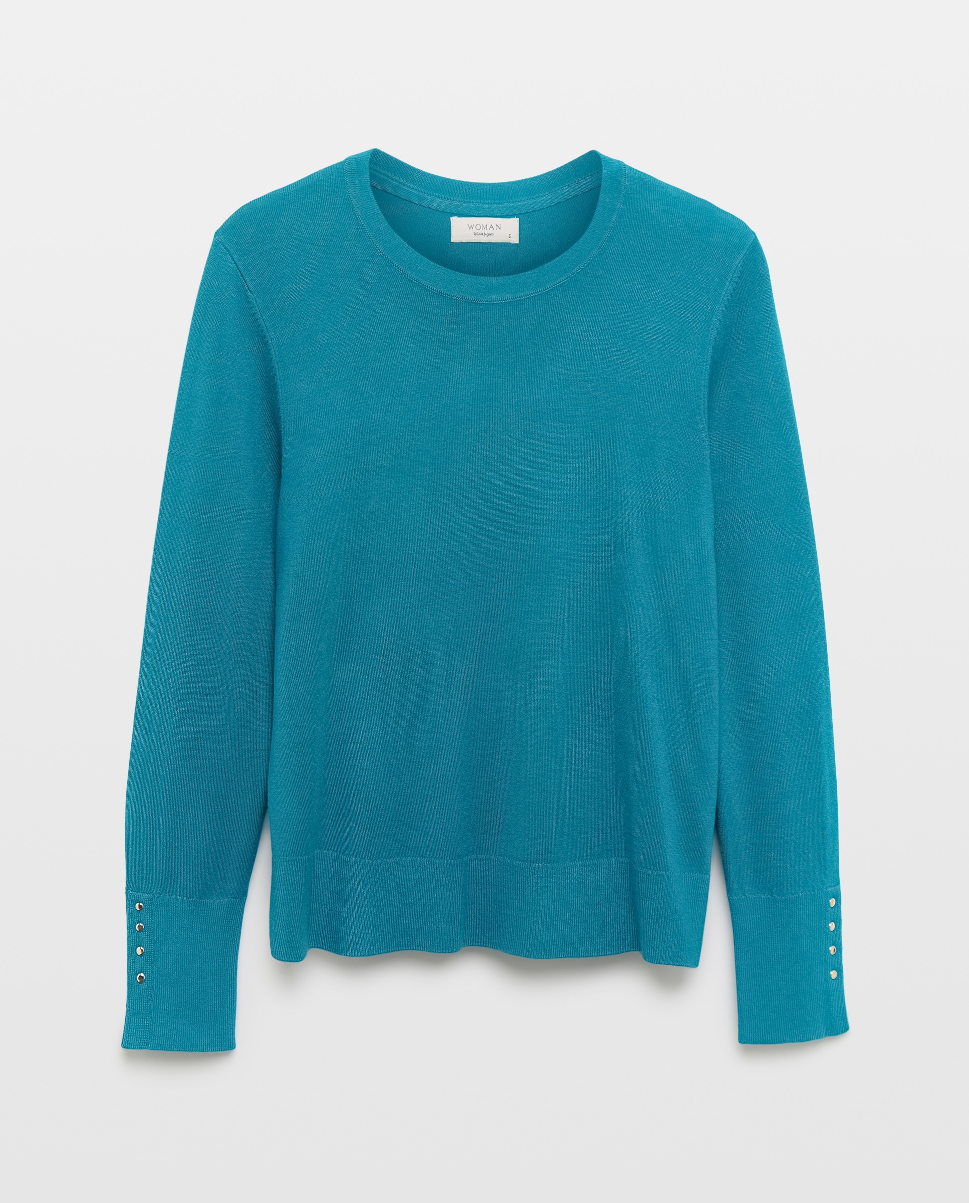 Camisola de Malha Lisa Básica Verde-4