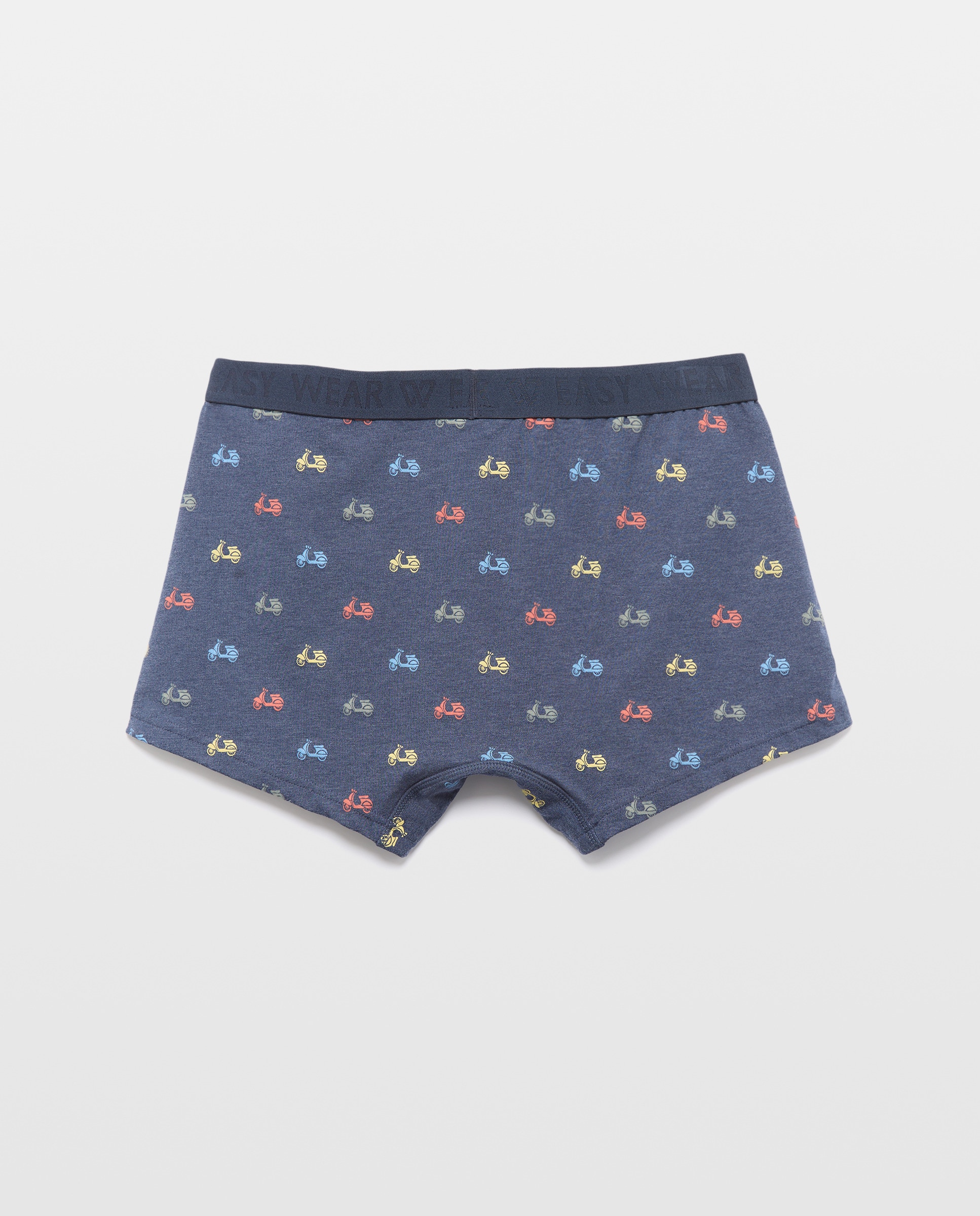 Pack de Dois Boxers Elásticos com Estampado Azul-marinho-2