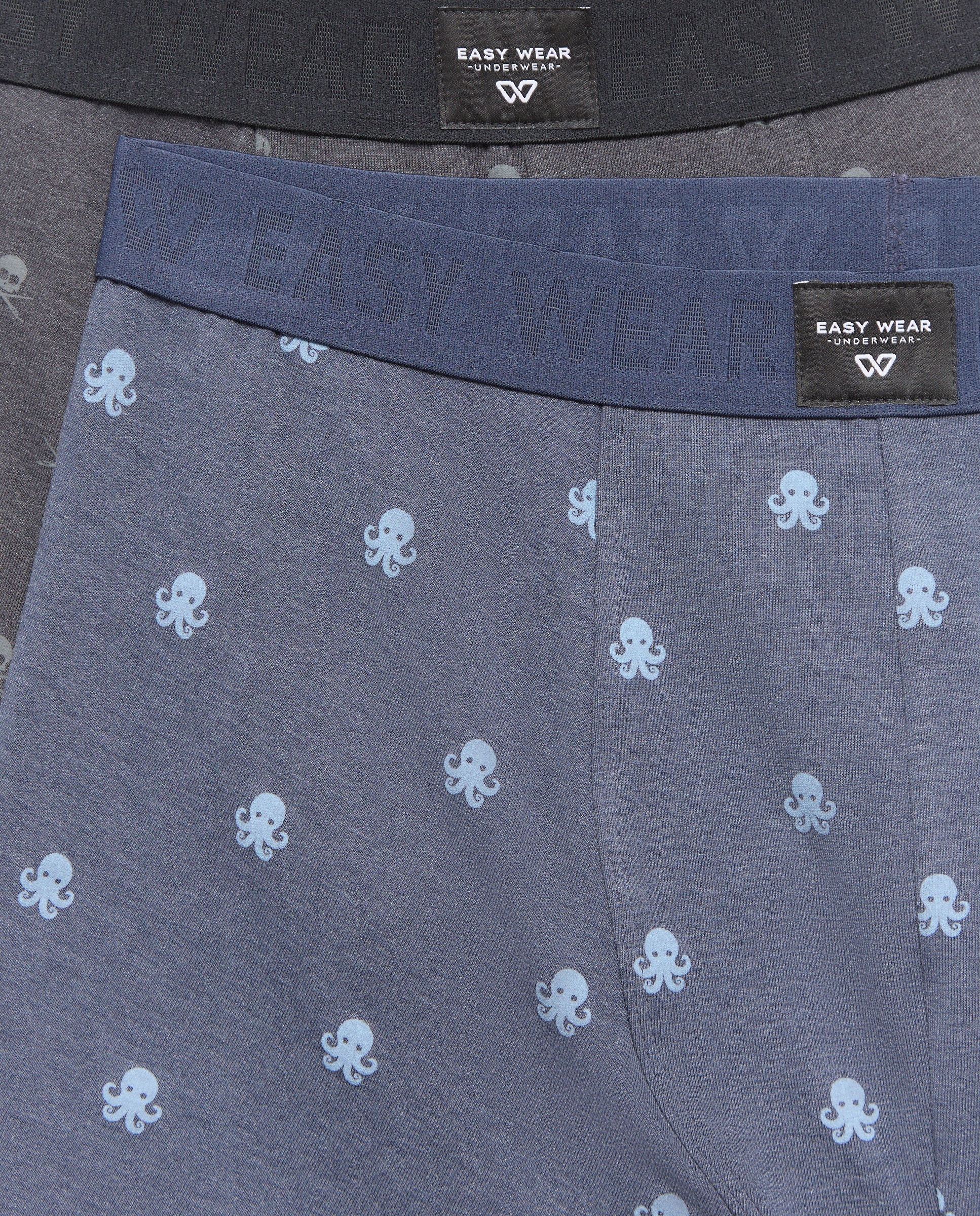 Pack de Dois Boxers Elásticos com Estampado Azul-marinho-3