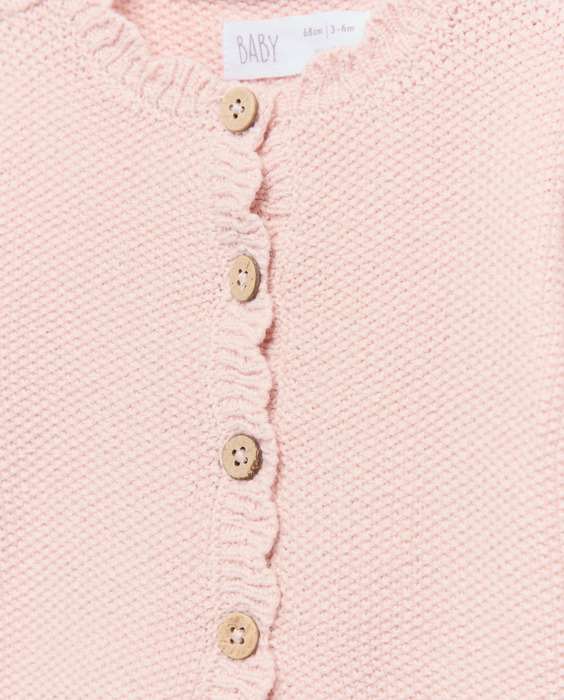 Casaco Curto de Bebé em Tricot Liso Baby El Corte Inglés 200 Rosa-3