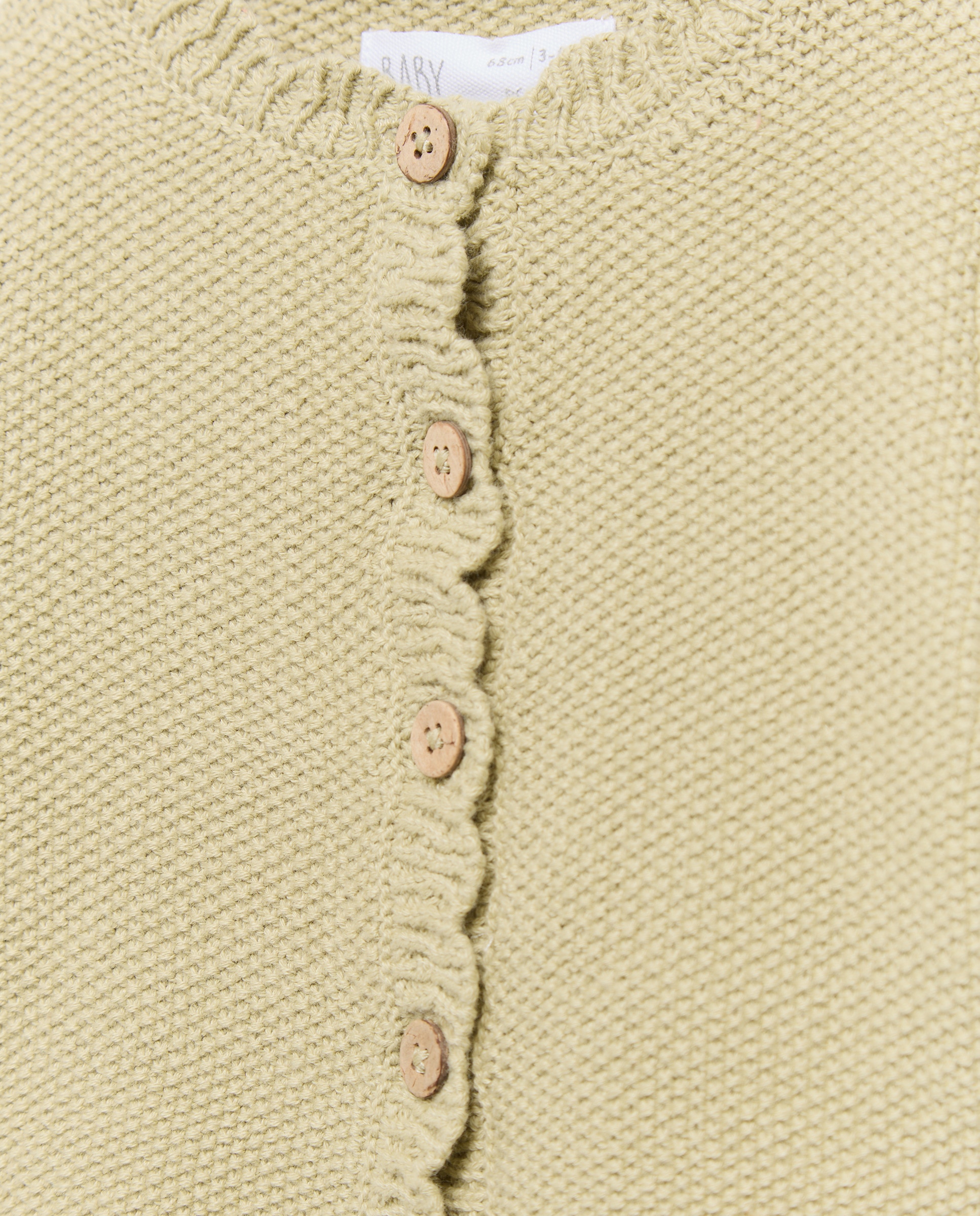 Casaco Curto de Bebé em Tricot Liso Baby El Corte Inglés 510 Verde Claro-3